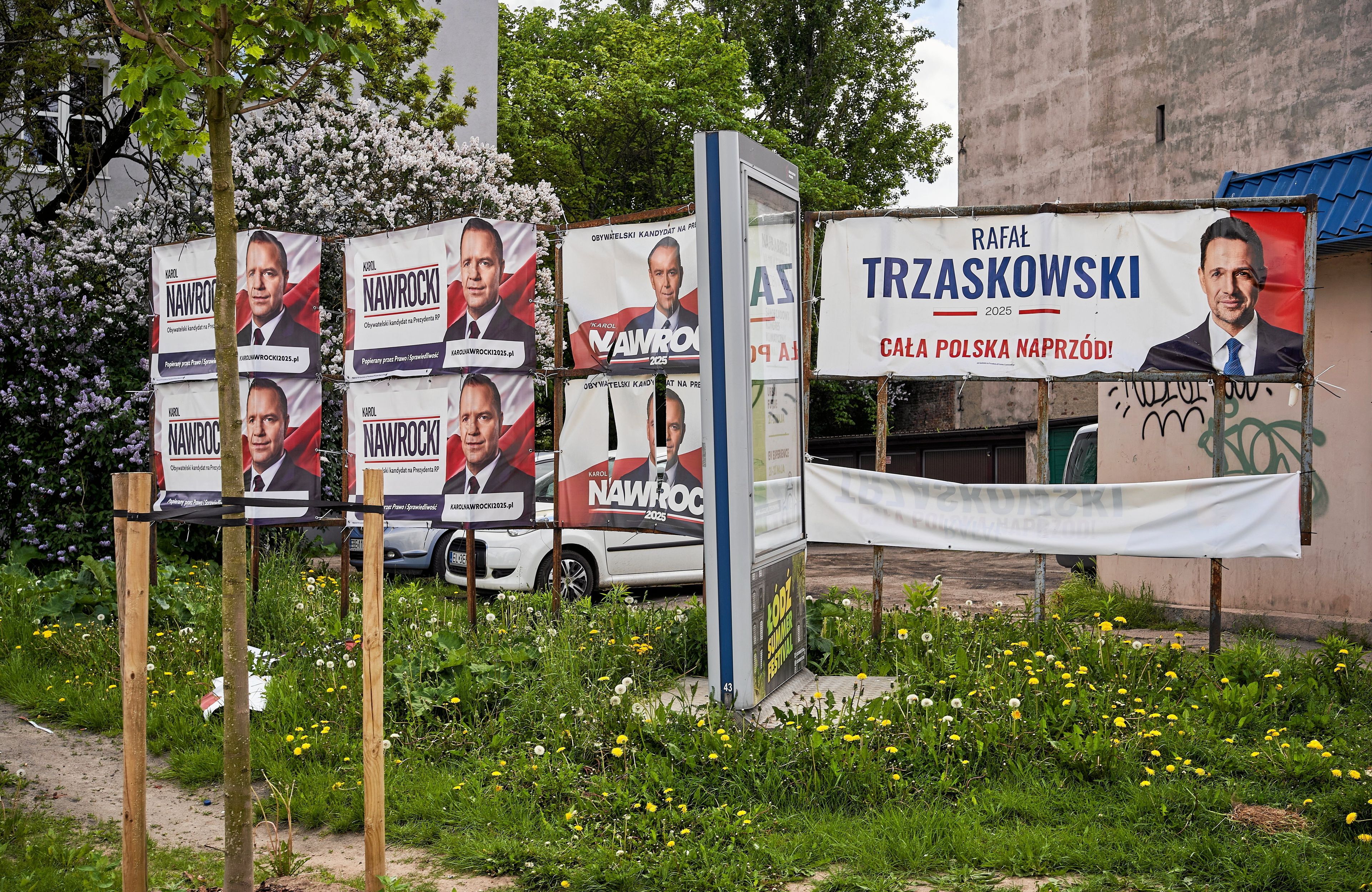 Banery wyborcze w Łodzi