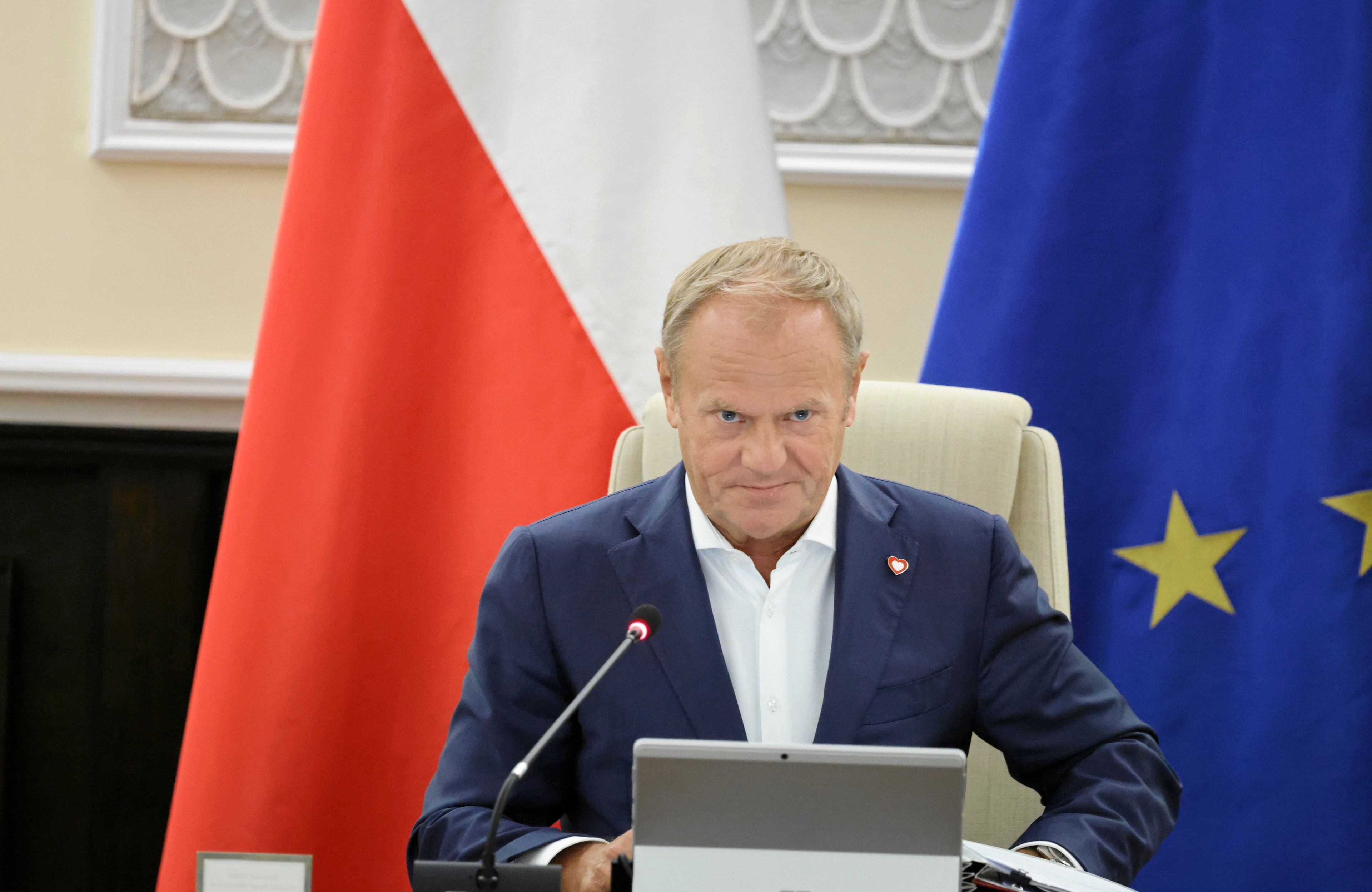 Tusk na posiedzeniu rządu