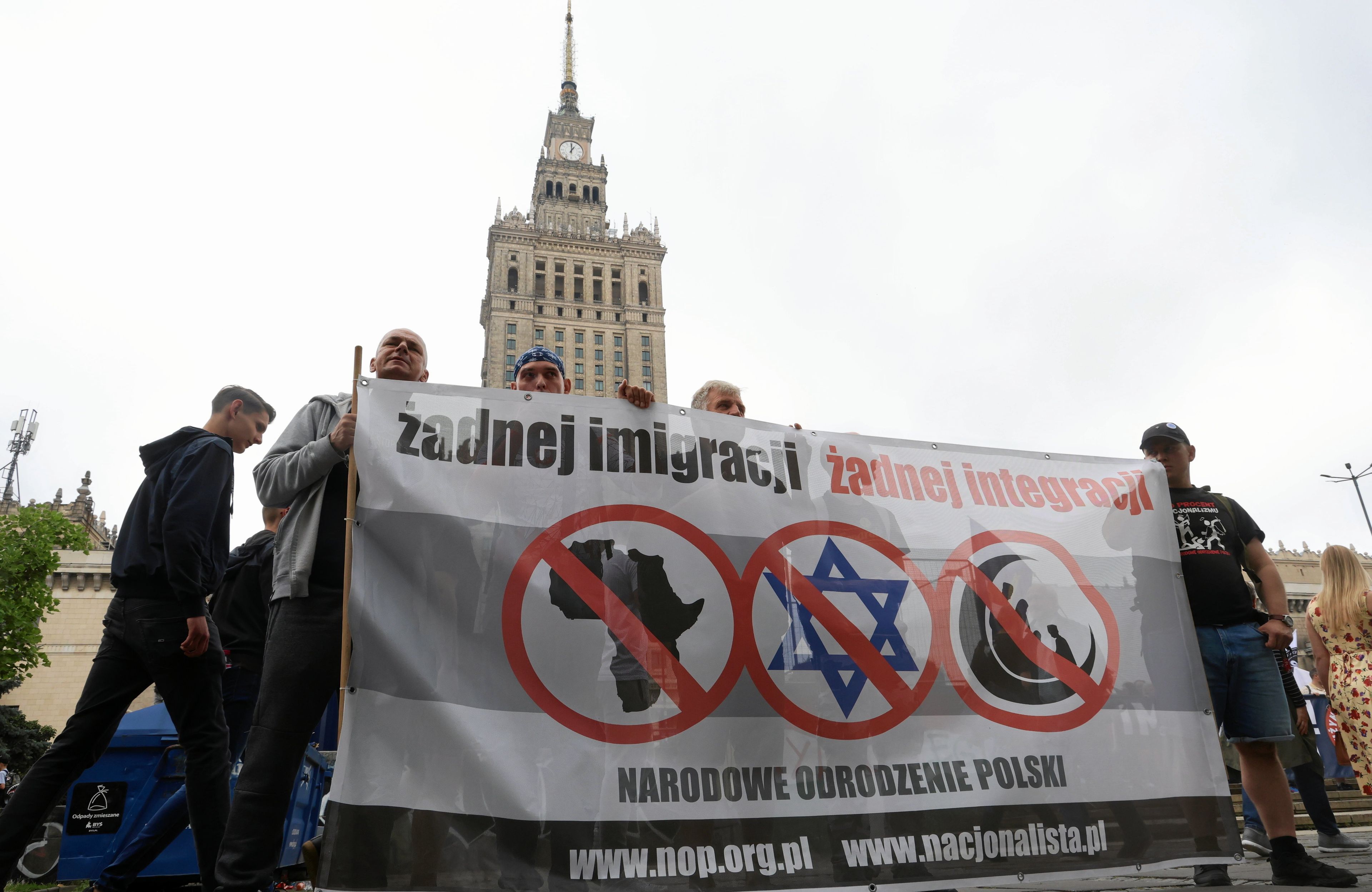 Marsz pod haslem Stop imigrantom, organizowany przez Ruch Obrony Granic