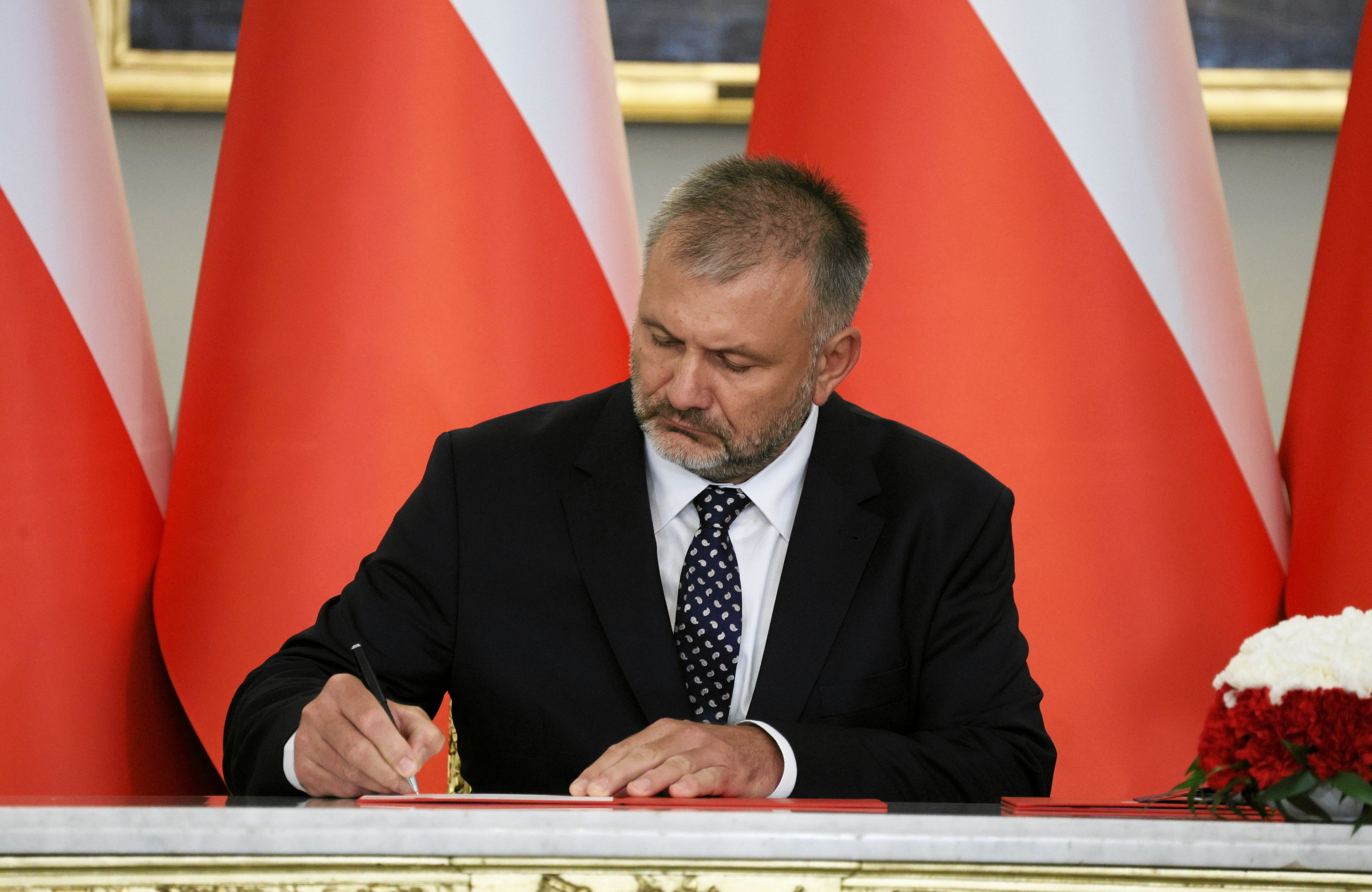 Zaprzysiężenie ministra sprawiedliwosci Waldemara Żurkanowych ministrów w rzadzie Donalda Tuska