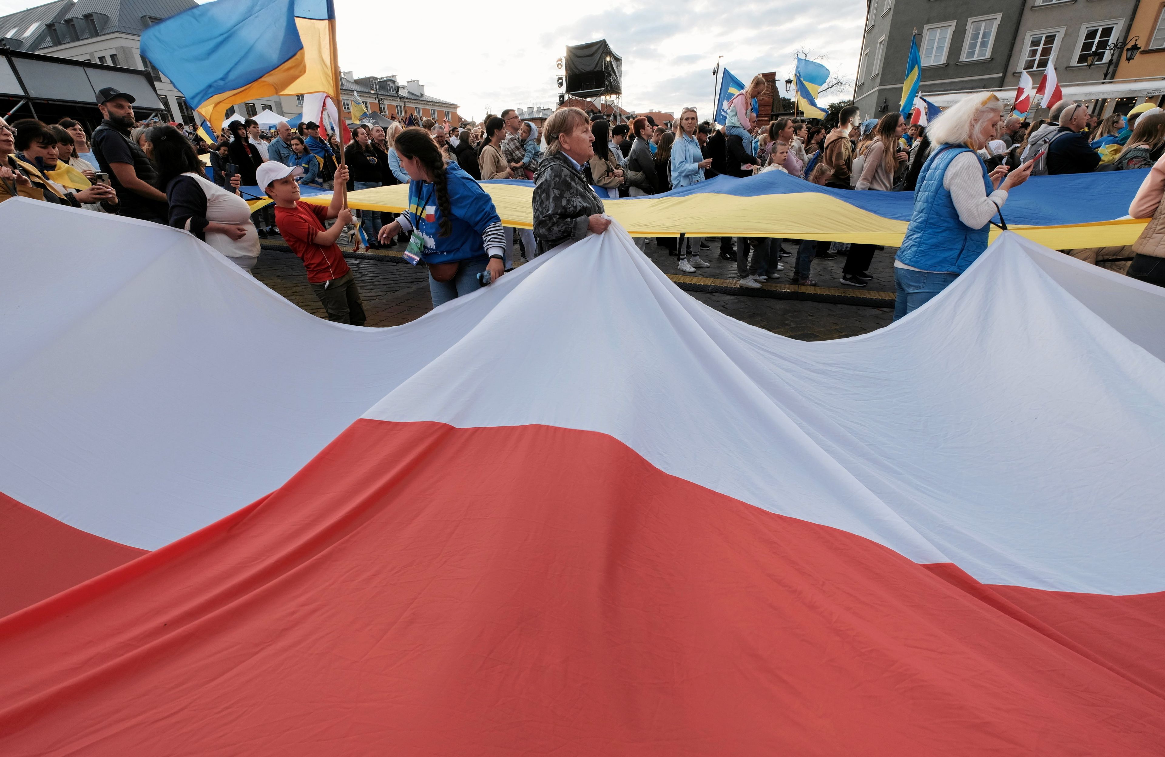 Dzień Niepodległości Ukrainy na Placu Zamkowym w Warszawie, 24.08.2025 r.
