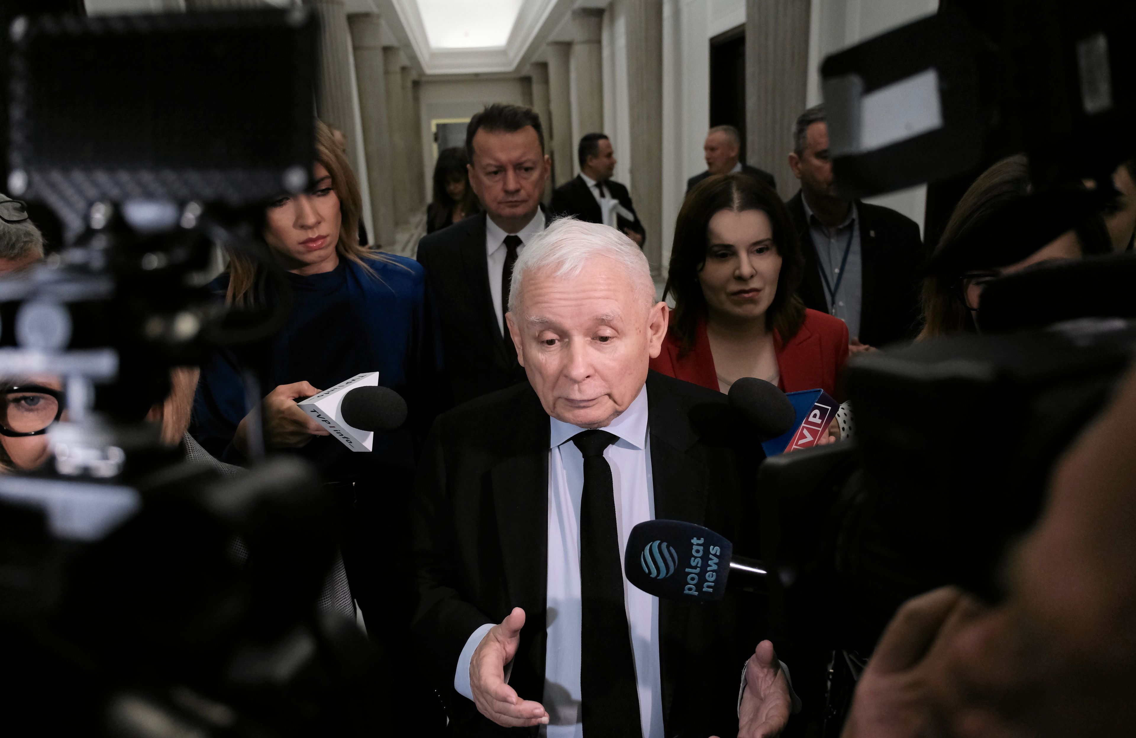 Jarosław Kaczyński na korytarzu sejmowym, 20.11.2025 r.