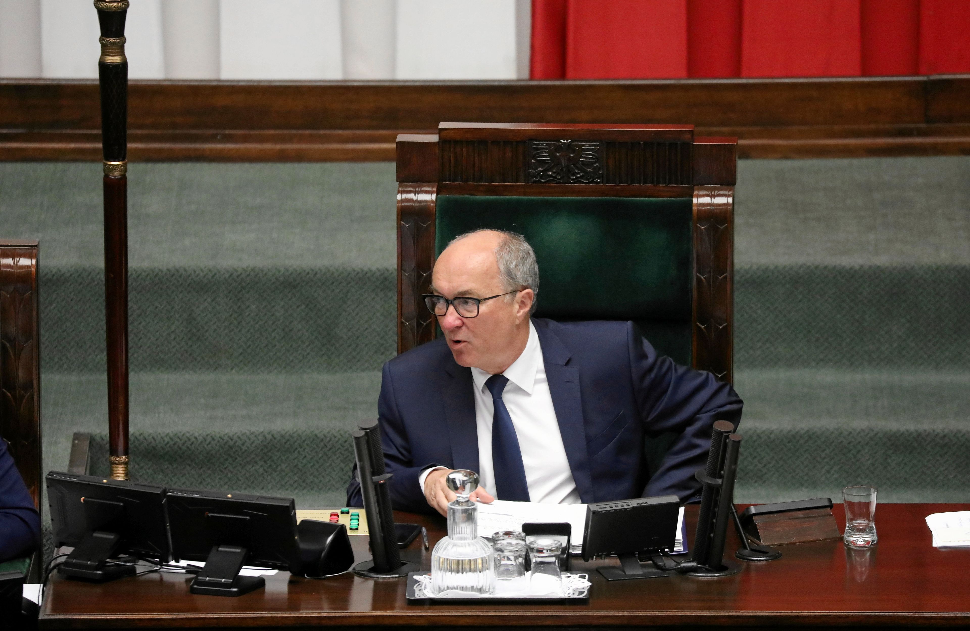 Włodzimierz Czarzasty w fotelu marszałka