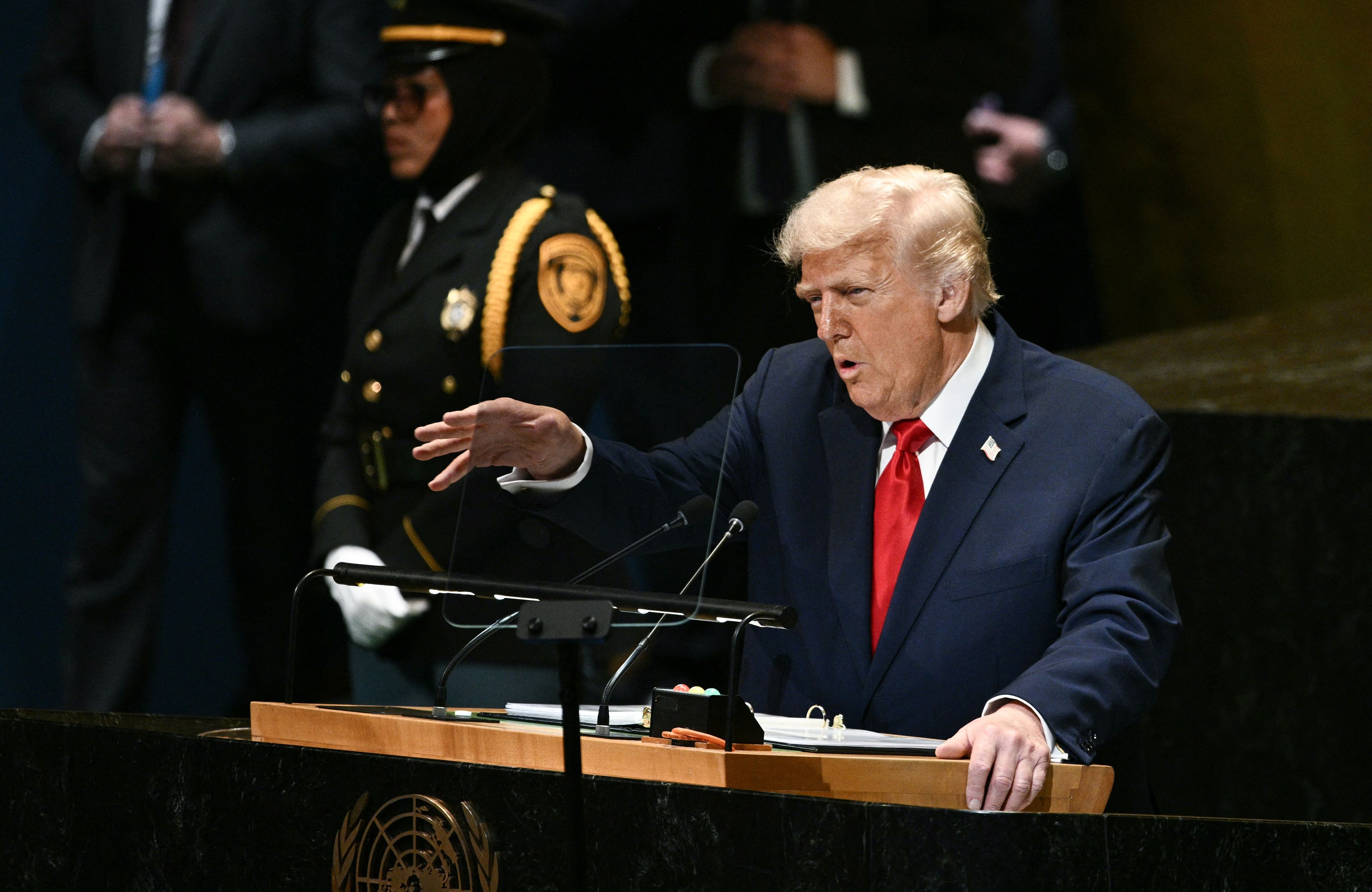 Donald Trumpa przemawia podczas Zgromadzenia  Ogólnego ONZ, 23 września 2025 r.