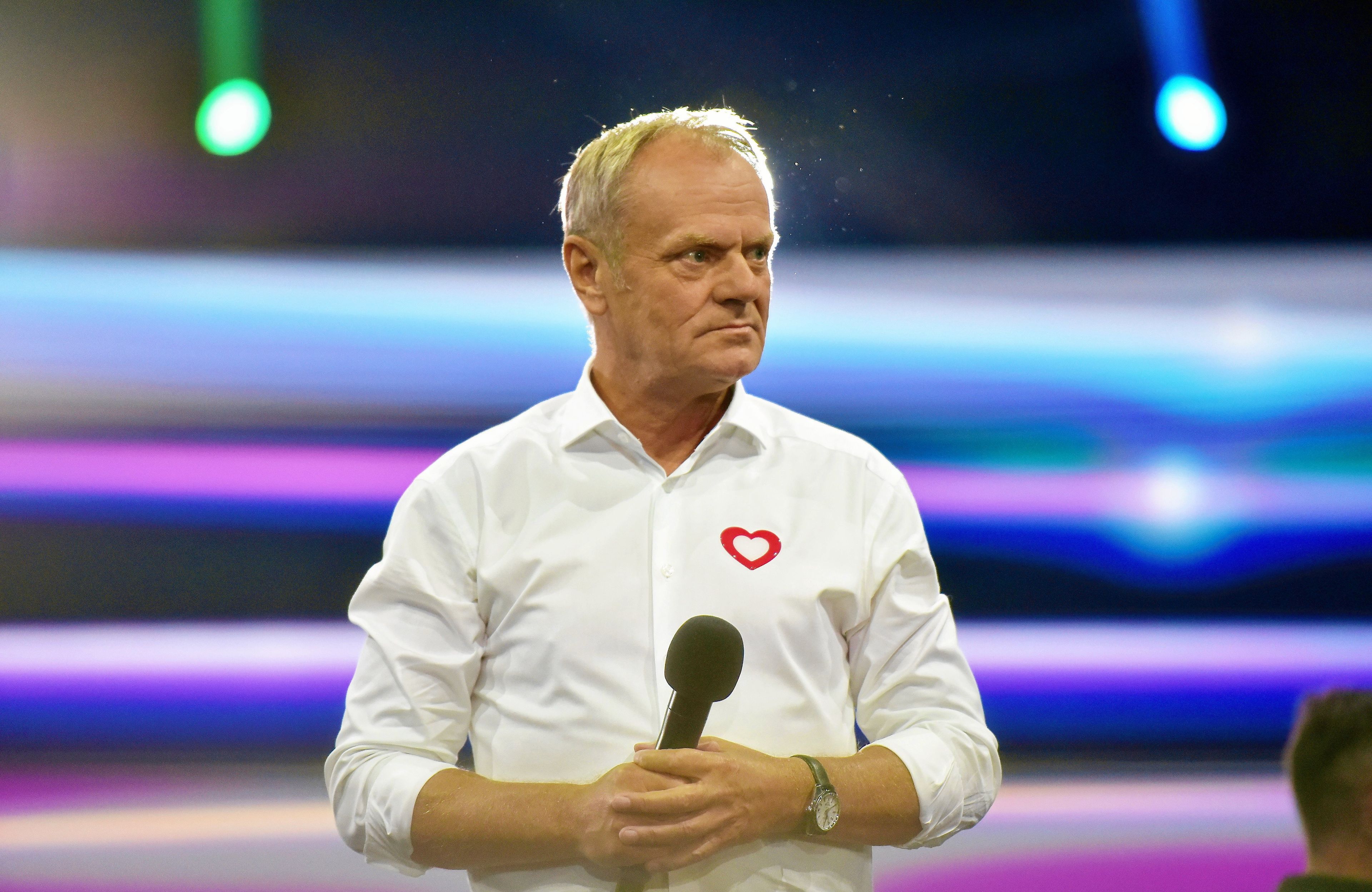 Donald Tusk i Rafal Trzaskowski na otwarciu Campus Polska Przyszlosci