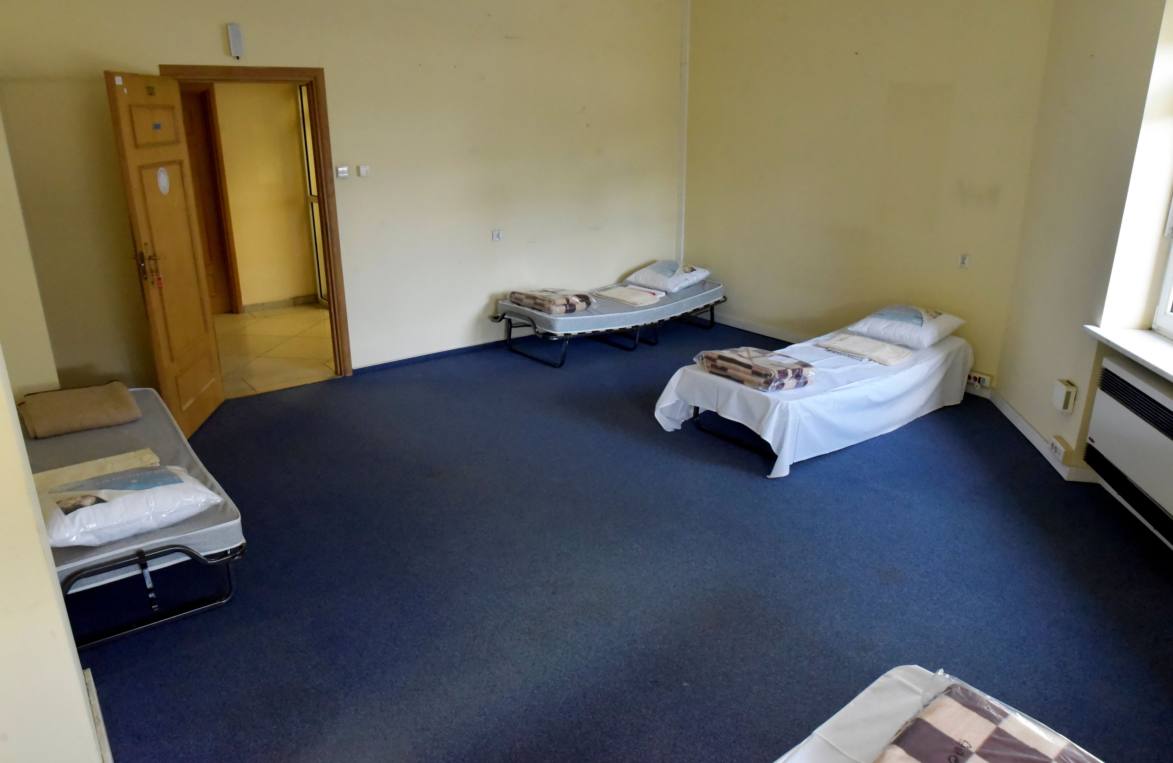 Punkt czasowego pobytu dla uchodźców z Ukrainy w Olsztynie, 27.04.2022 r.