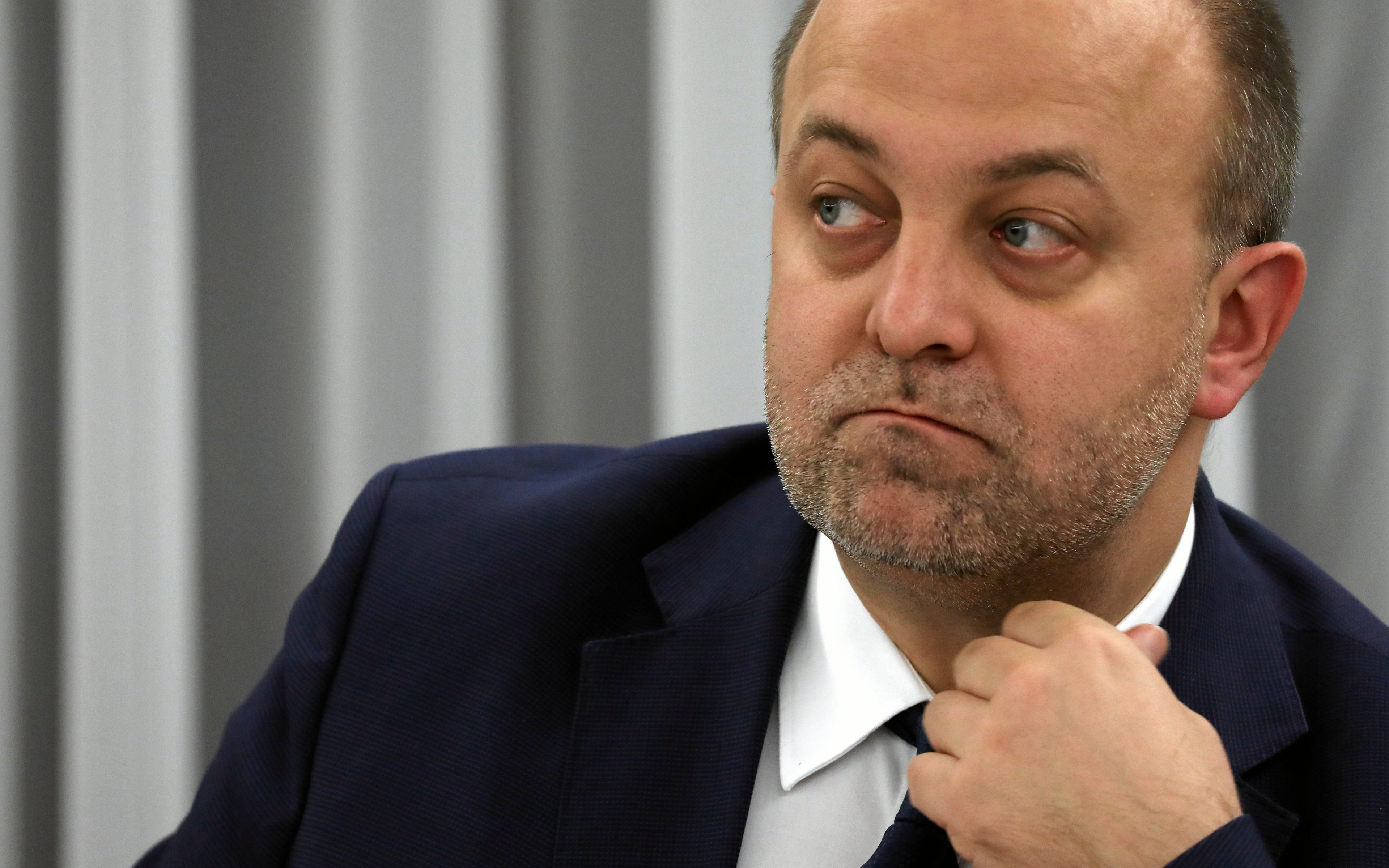 22.11.2018 Warszawa , ul Wiejska , Senat . Komisja Praw Czlowielka , Praworzadnosci i Petycji podczas prac nad nowelizacja ustawy o Sadzie Najwyzszym po Postanowieniu Trybunalu Sprawiedliwosci . N/z Wiceminister sprawiedliwosci Lukasz Piebiak .
Fot. Slawomir Kaminski / Agencja Gazeta