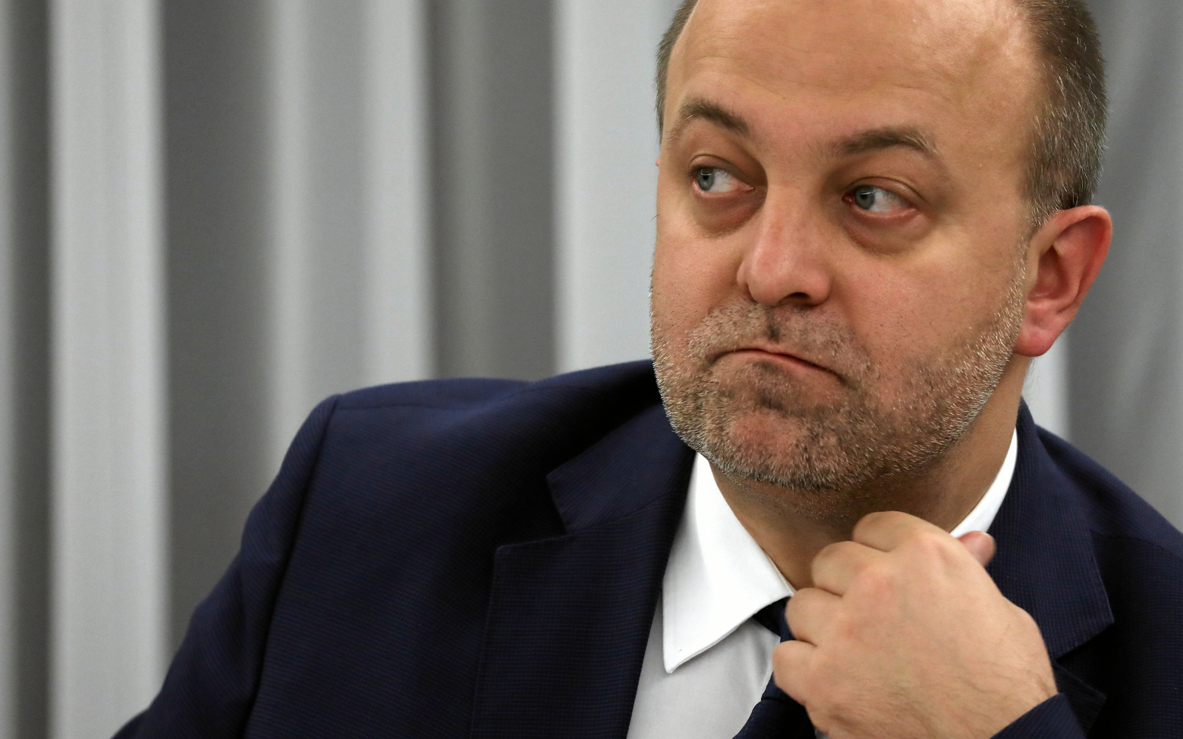 22.11.2018 Warszawa , ul Wiejska , Senat . Komisja Praw Czlowielka , Praworzadnosci i Petycji podczas prac nad nowelizacja ustawy o Sadzie Najwyzszym po Postanowieniu Trybunalu Sprawiedliwosci . N/z Wiceminister sprawiedliwosci Lukasz Piebiak .
Fot. Slawomir Kaminski / Agencja Gazeta