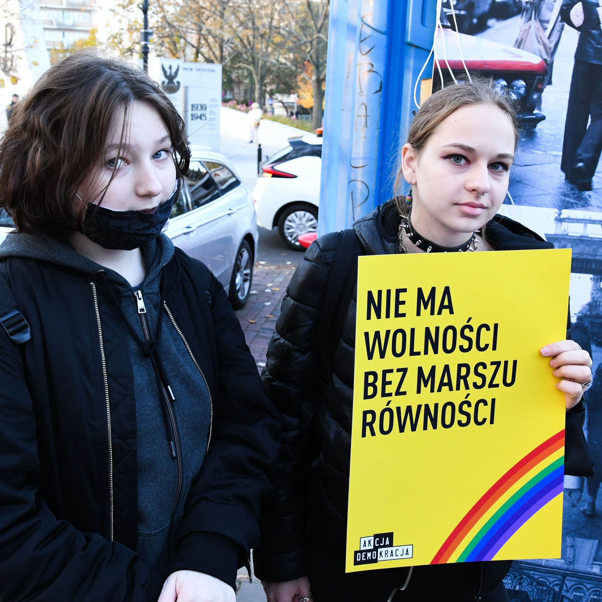 Warszawa, 28.10.2021. Protest przeciw ustawie StopLGBT Kai Godek