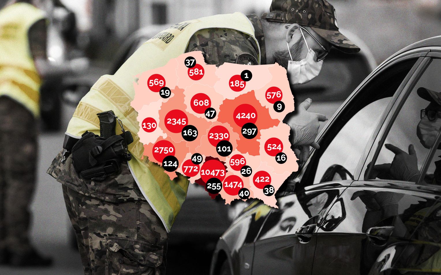 Grafika do artykułu Polska i Szwecja przed szczytem epidemii. Rosja przygotowuje się do defilady [LICZBY, WYKRESY]