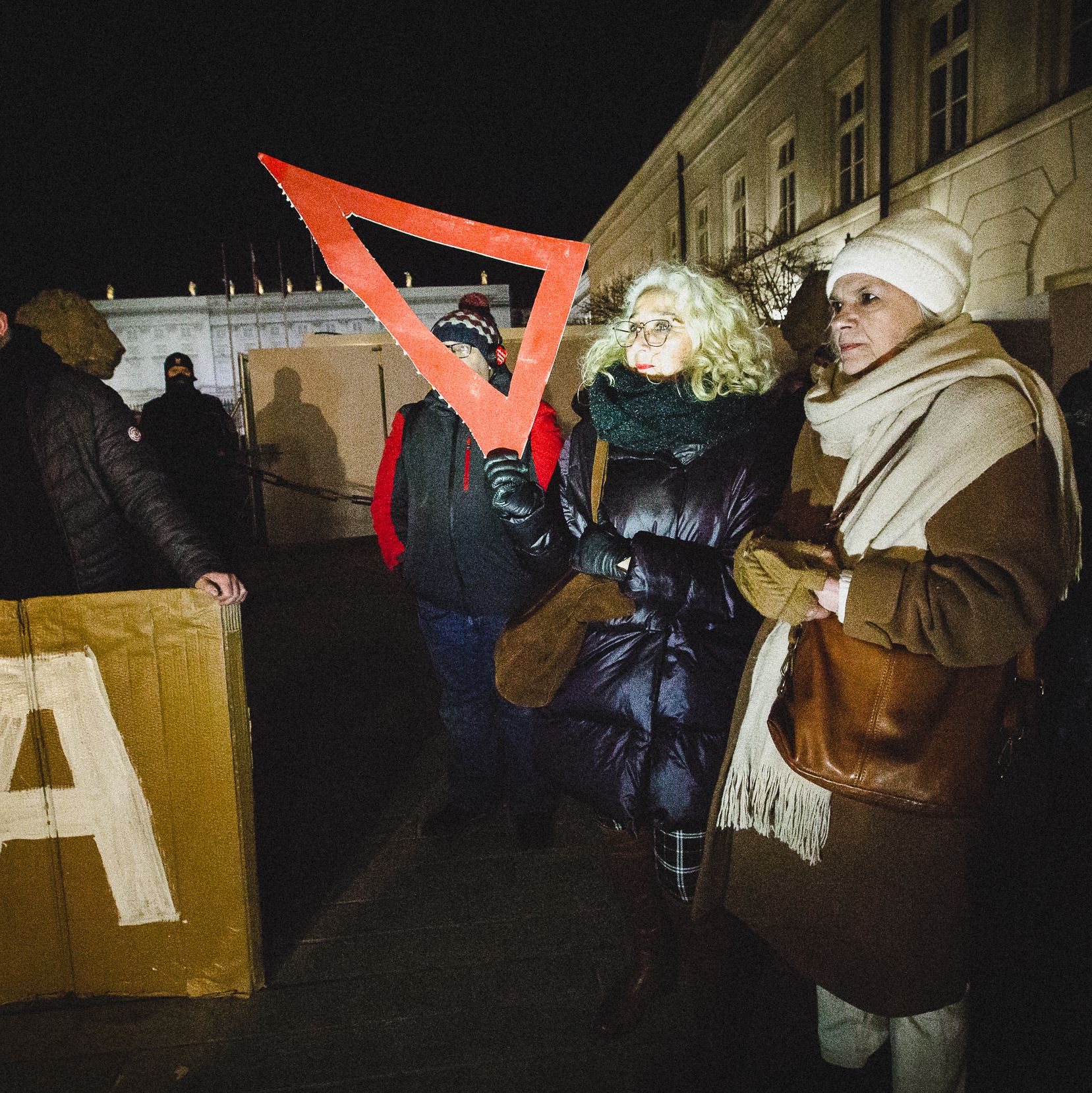 Warszawa, 13.02.2022. Wolna Szkoła: „Chcemy weta”. Polonez protestu pod Pałacem Prezydenckim