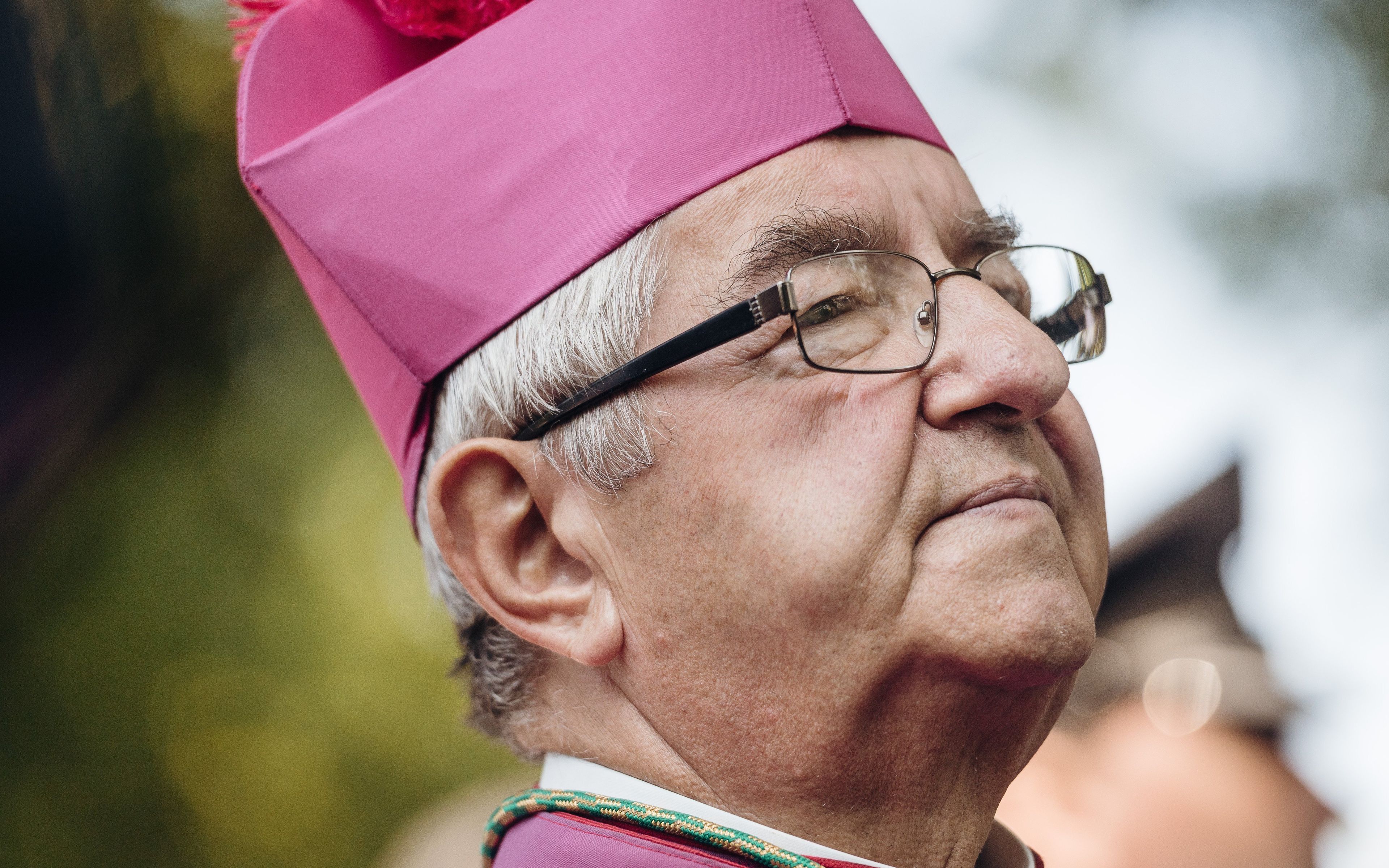 04.08.2018 Gdansk , ul . 3 maja . Odsloniecie Pomnika Zolnierzy Wykletych , ktory zaprojektowal prof. Maciej Swieszewski , wykonali Stanislaw Milewski i Leon Czerwinski . Budowa pomnika zostala ufundowana ze zbiorek . (C) Metropolita gdanski abp Slawoj Leszek Glodz .
Fot. Bartosz Banka / Agencja Gazeta