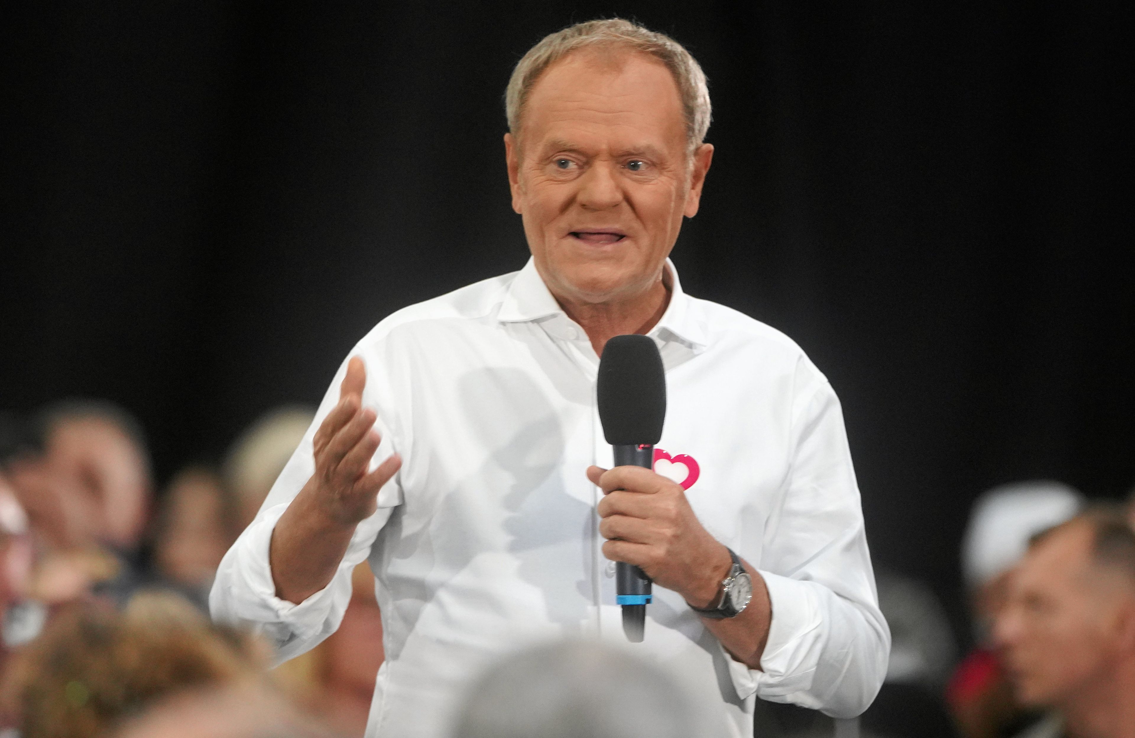 Donald Tusk podczas spotkania z mieszkańcami Piotrkowa Trybunalskiego, 15.10.2025
