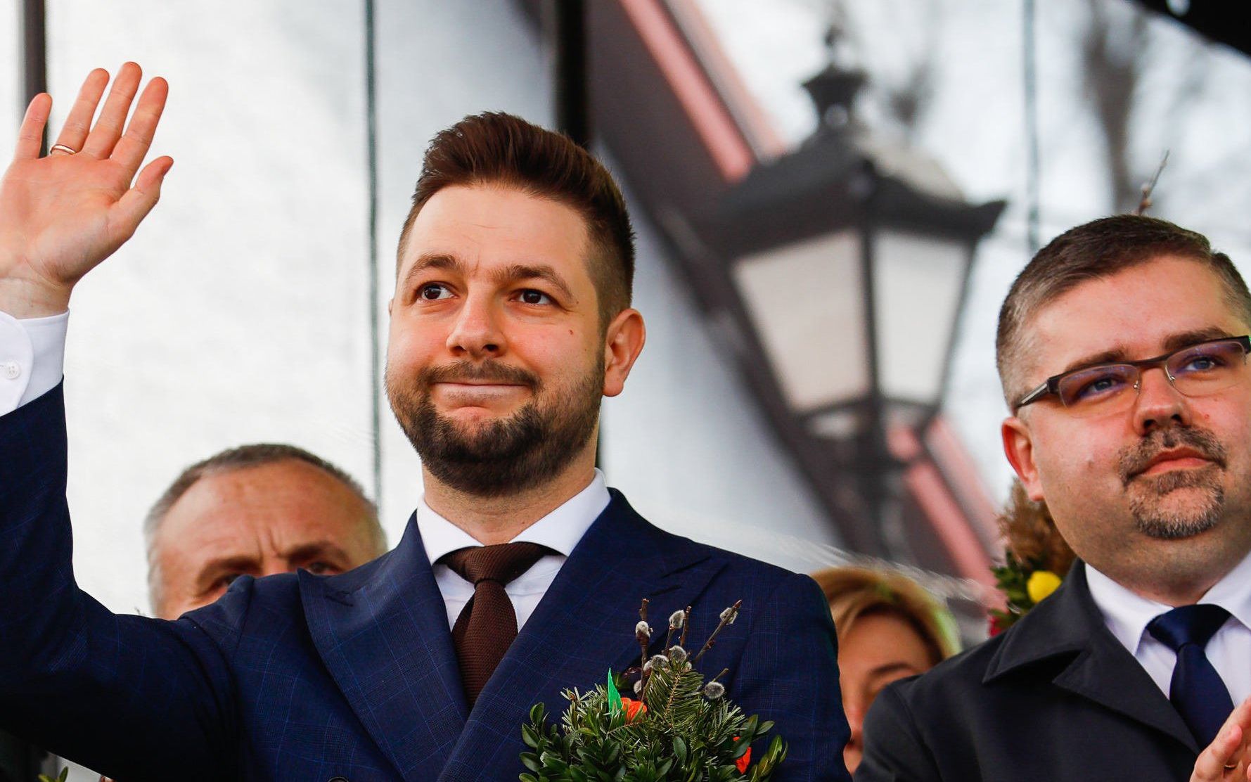14.04.2019 Lipnica Murowana . Konkurs palm wielkanocnych . N/z Patryk Jaki podczas konkursu .

fot. Jakub Wlodek / Agencja Gazeta