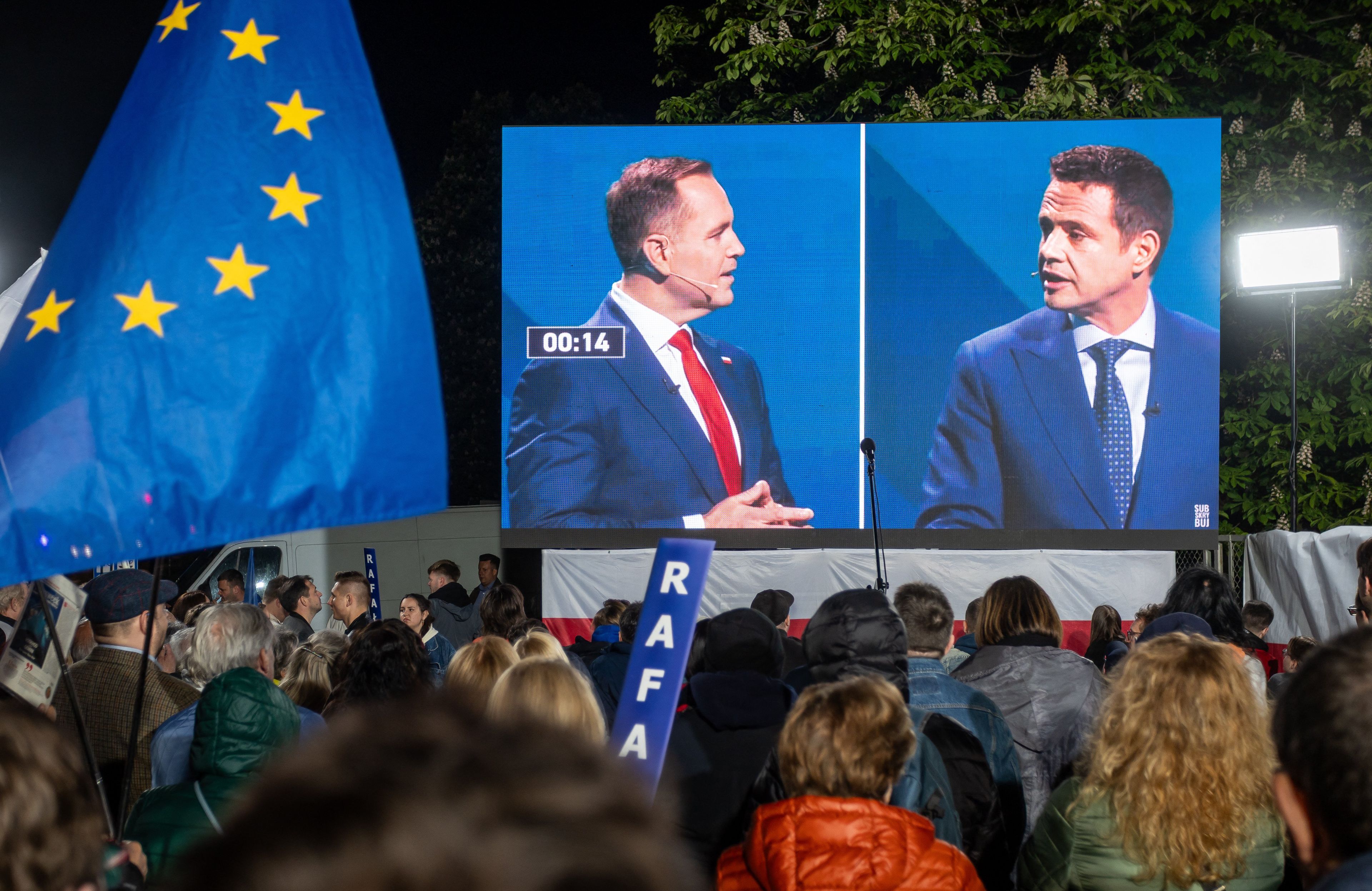 Transmisja debaty Trzaskowskiego i Nawrockiego, 12 maja 2025 r.