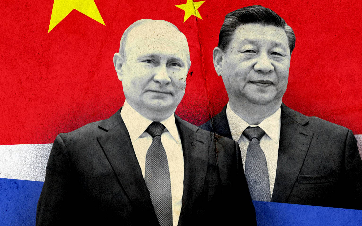 Grafika do artykułu Rosja i Chiny są jak Butch Cassidy i Sundance Kid. Wojna w Ukrainie odsłania wspólną grę