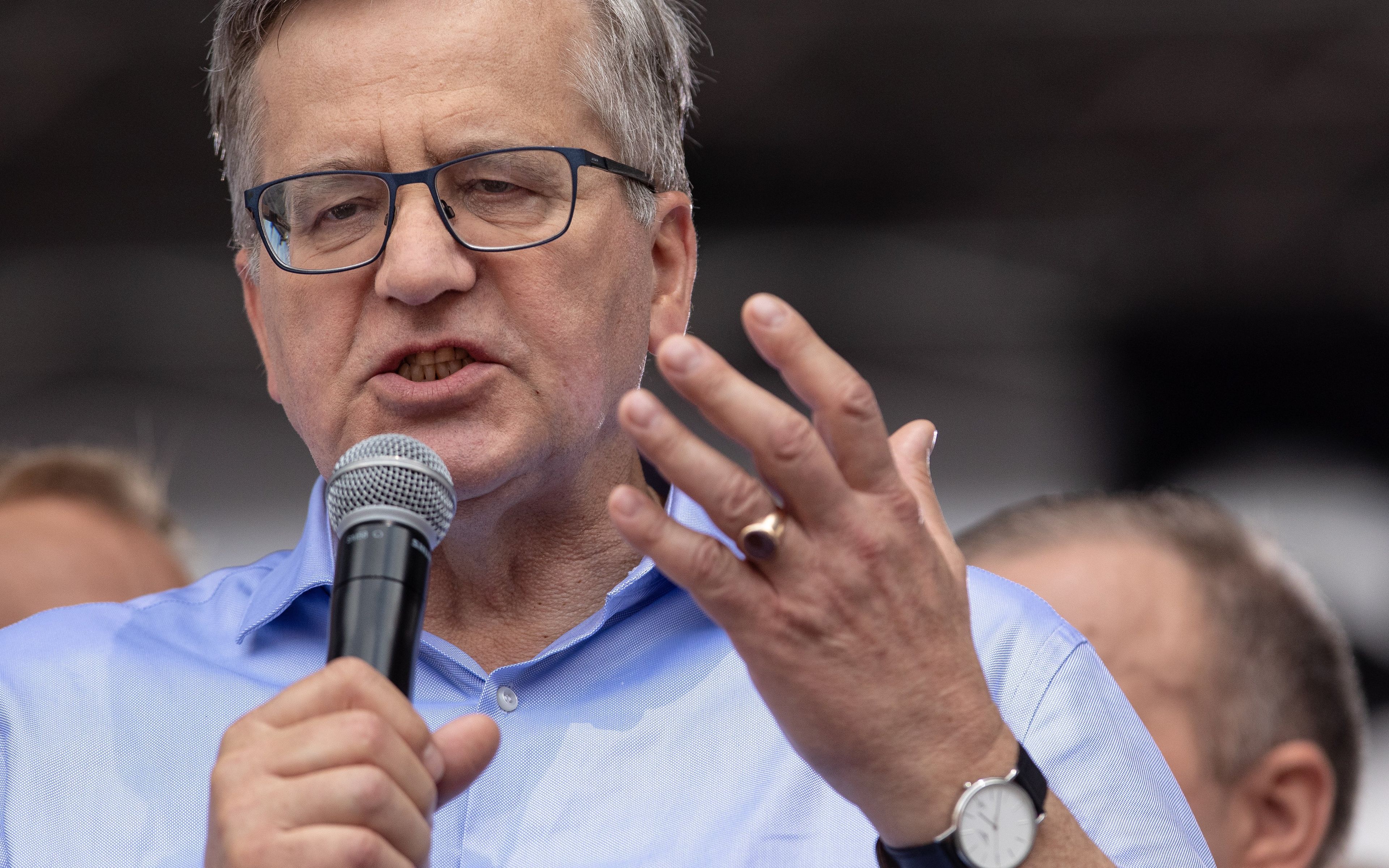 18.05.2019 Warszawa . Bronislaw Komorowski podczas marszu Polska w Europie .  
Fot. Dawid Zuchowicz / Agencja Gazeta