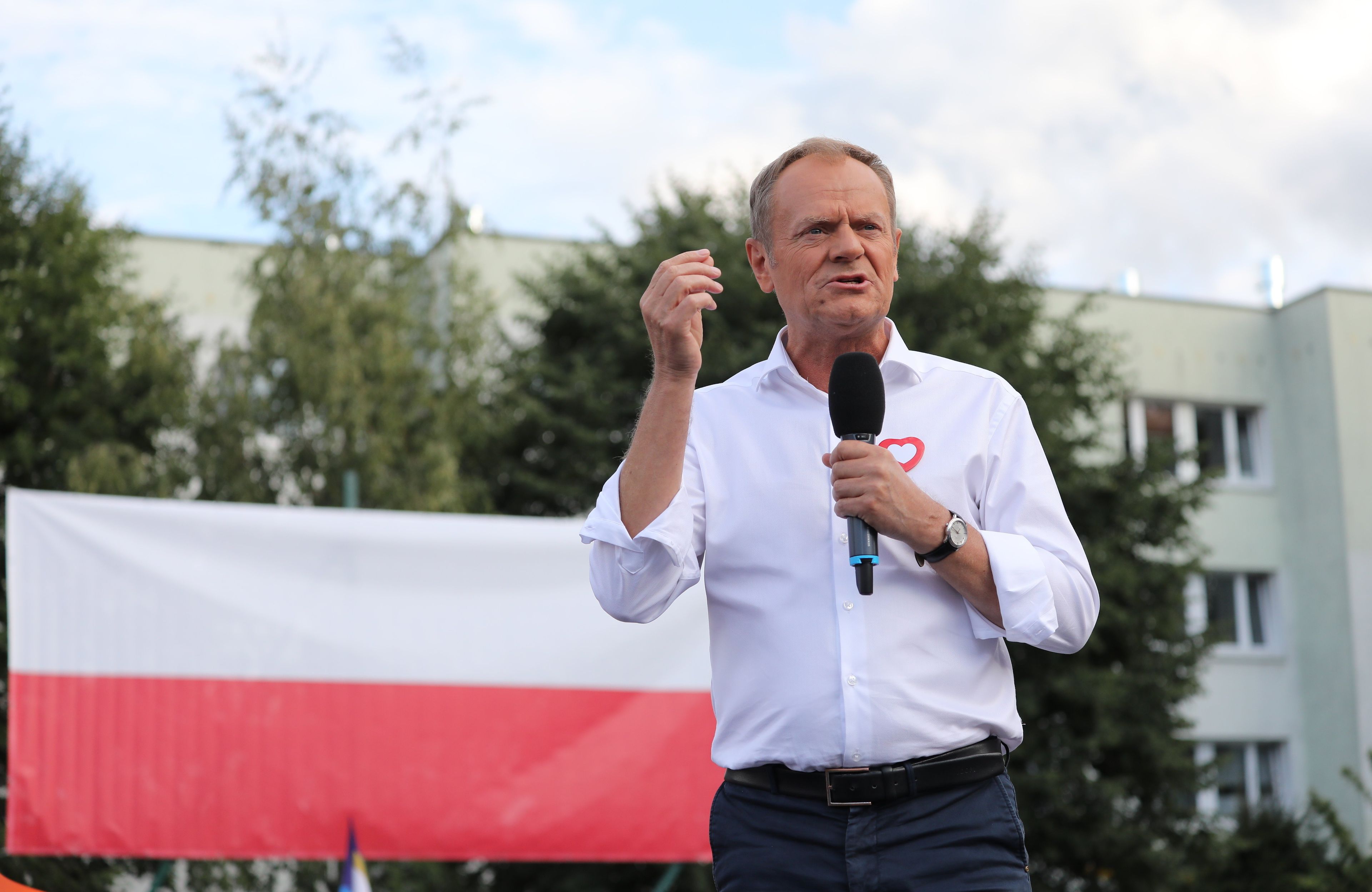 Donald Tusk na wiecu w Legionowie, 8 sierpnia 2023. Fot. Slawomir Kaminski / Agencja Wyborcza.pl