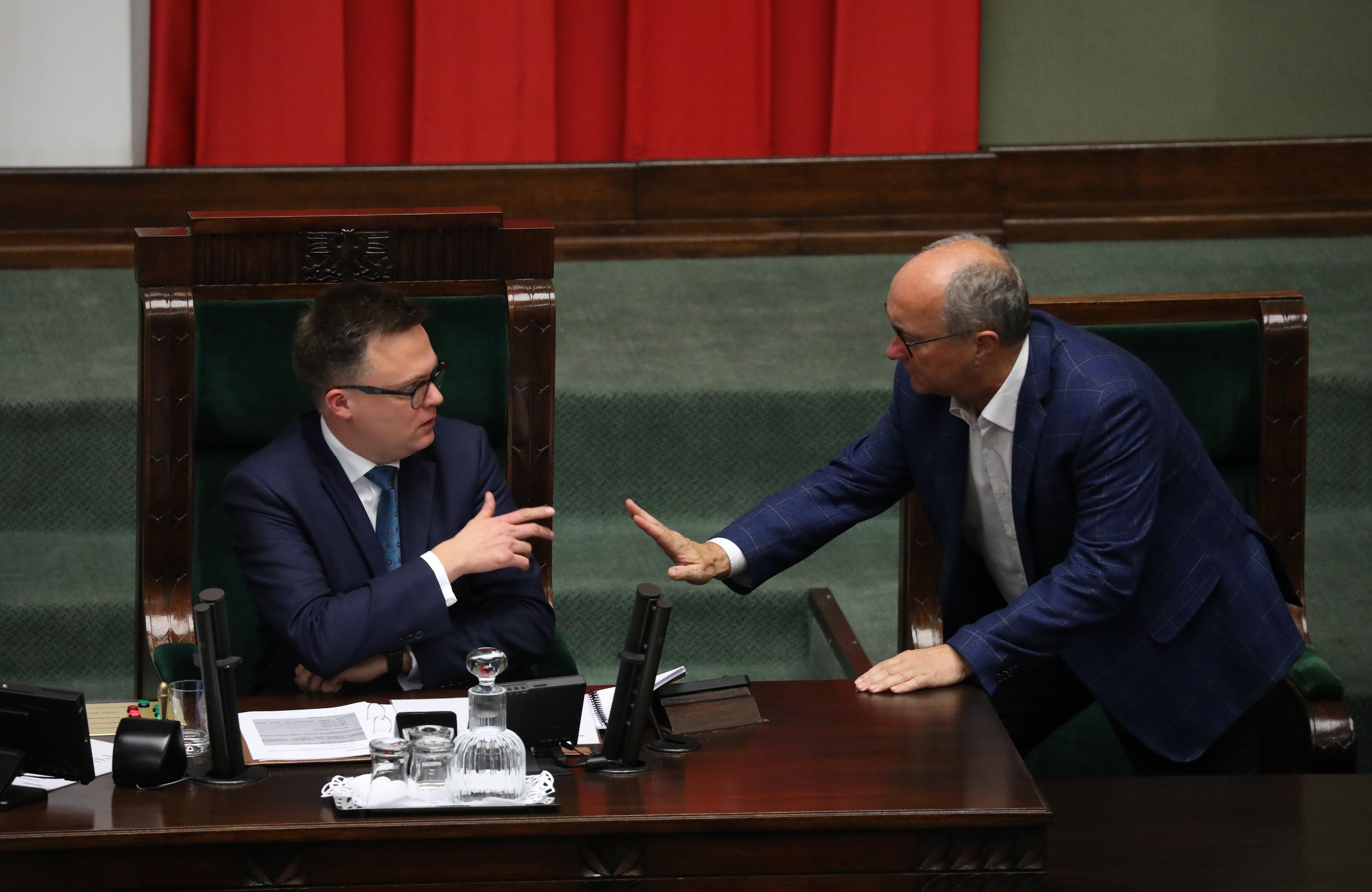 Szymon Hołownia i Włodzimierz Czarzasty w Sejmie