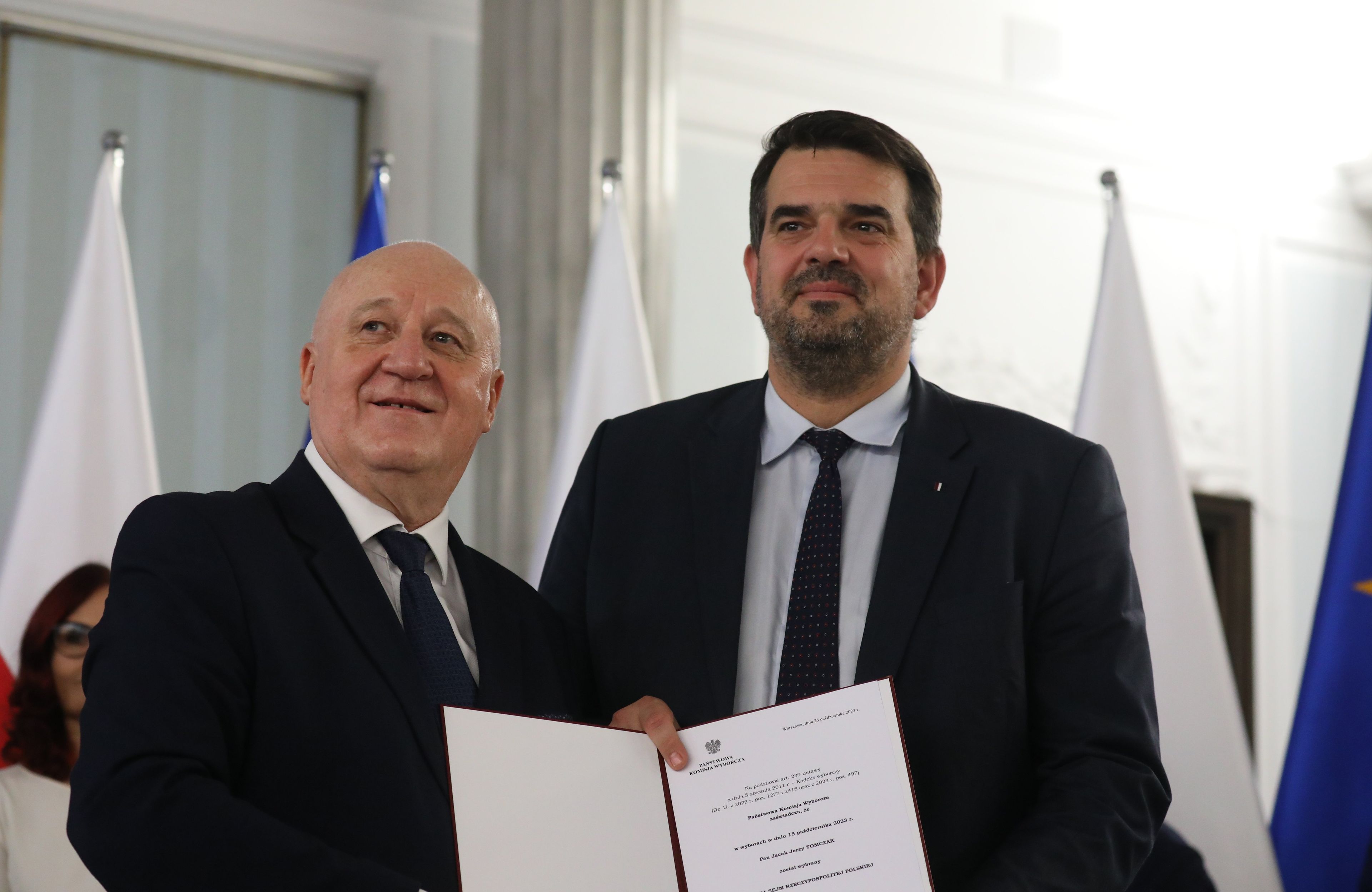 Odebranie zaswiadczen o wyborze na posla w Sejmie