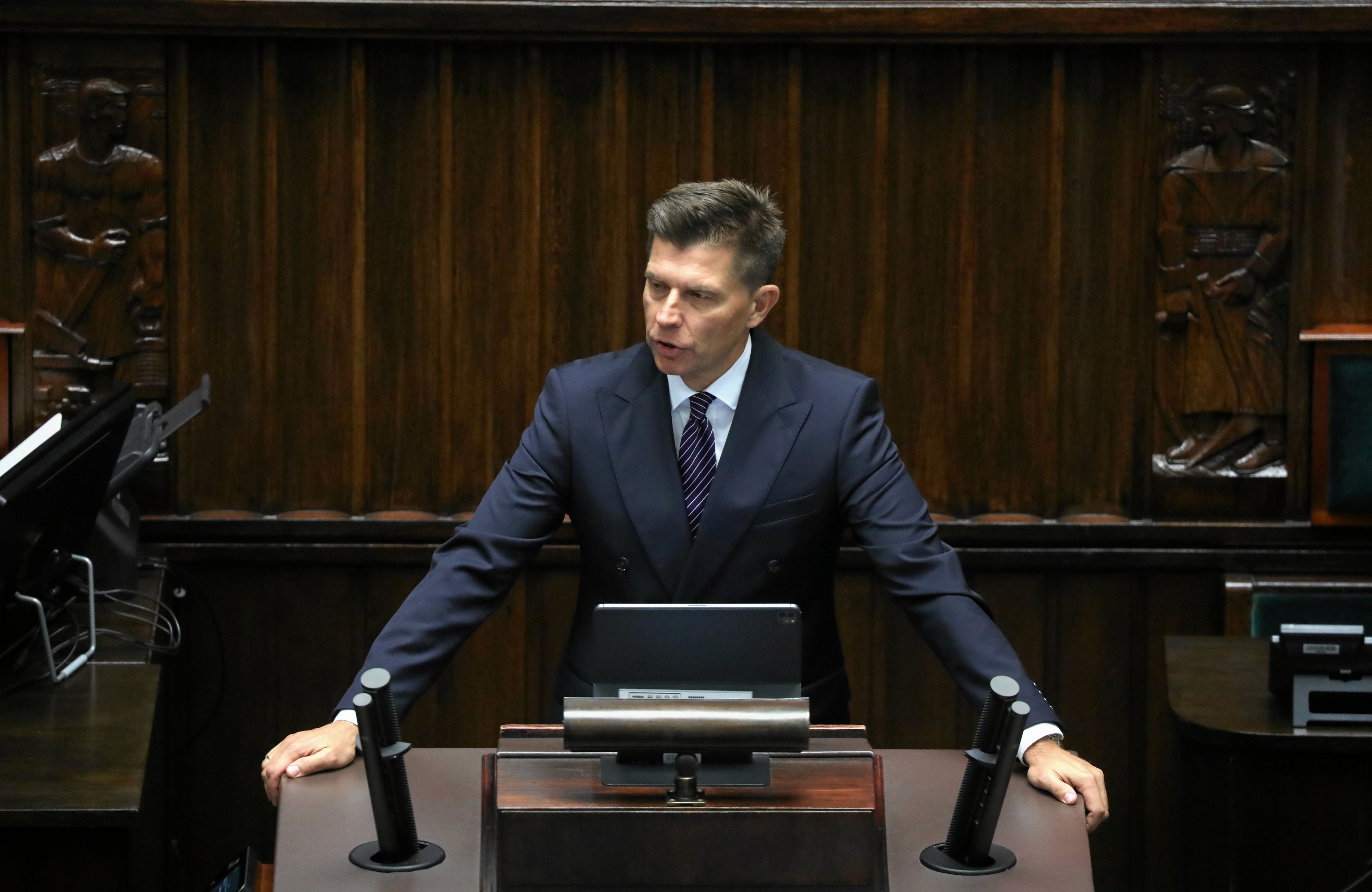 Ryszard Petru na sejmowej mównicy
