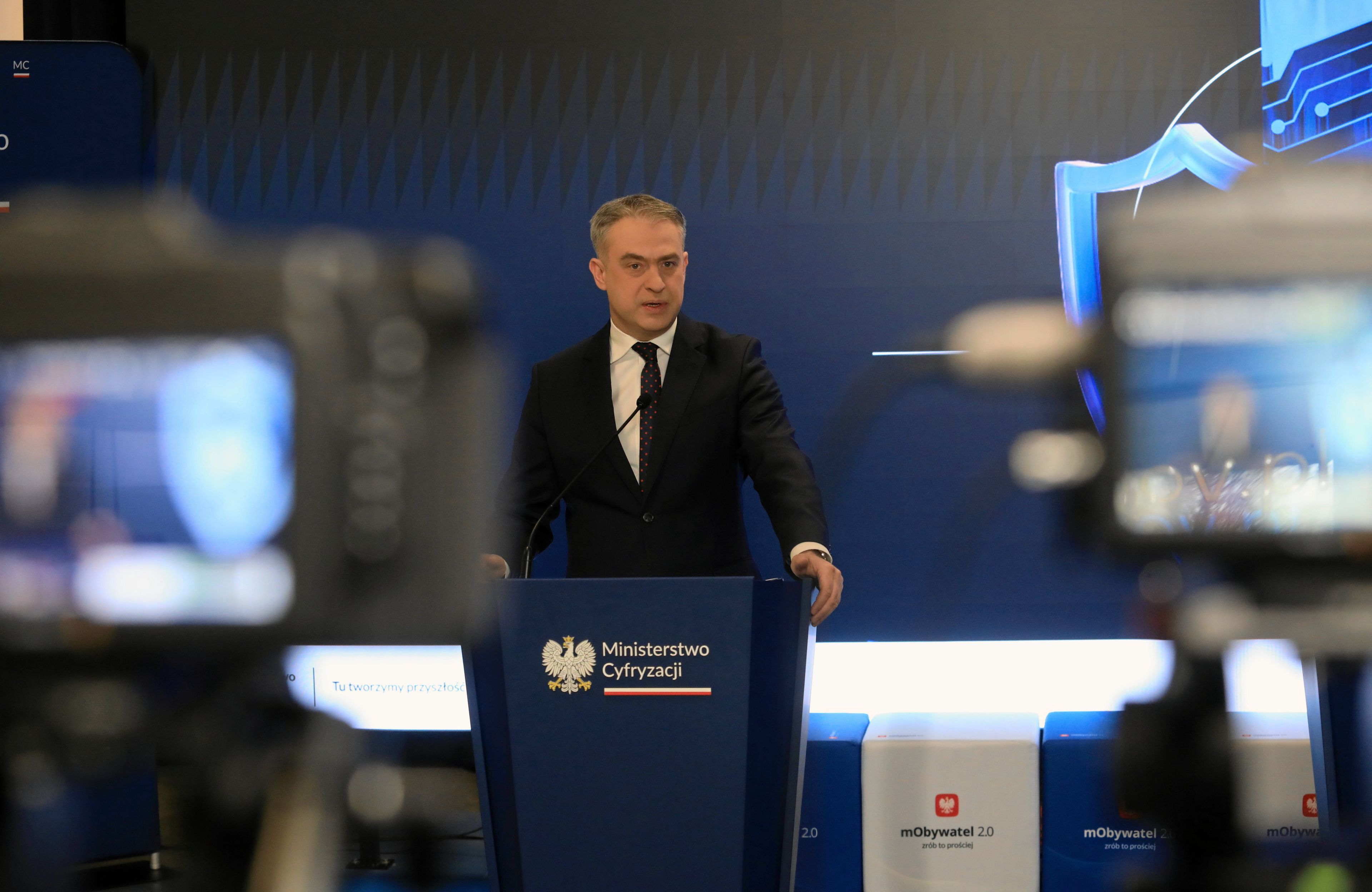 Wicepremier Krzysztof Gawkowski, konferencja prasowa na temat: Wzmocnienie cyberbezpieczeństwa administracji rządowej