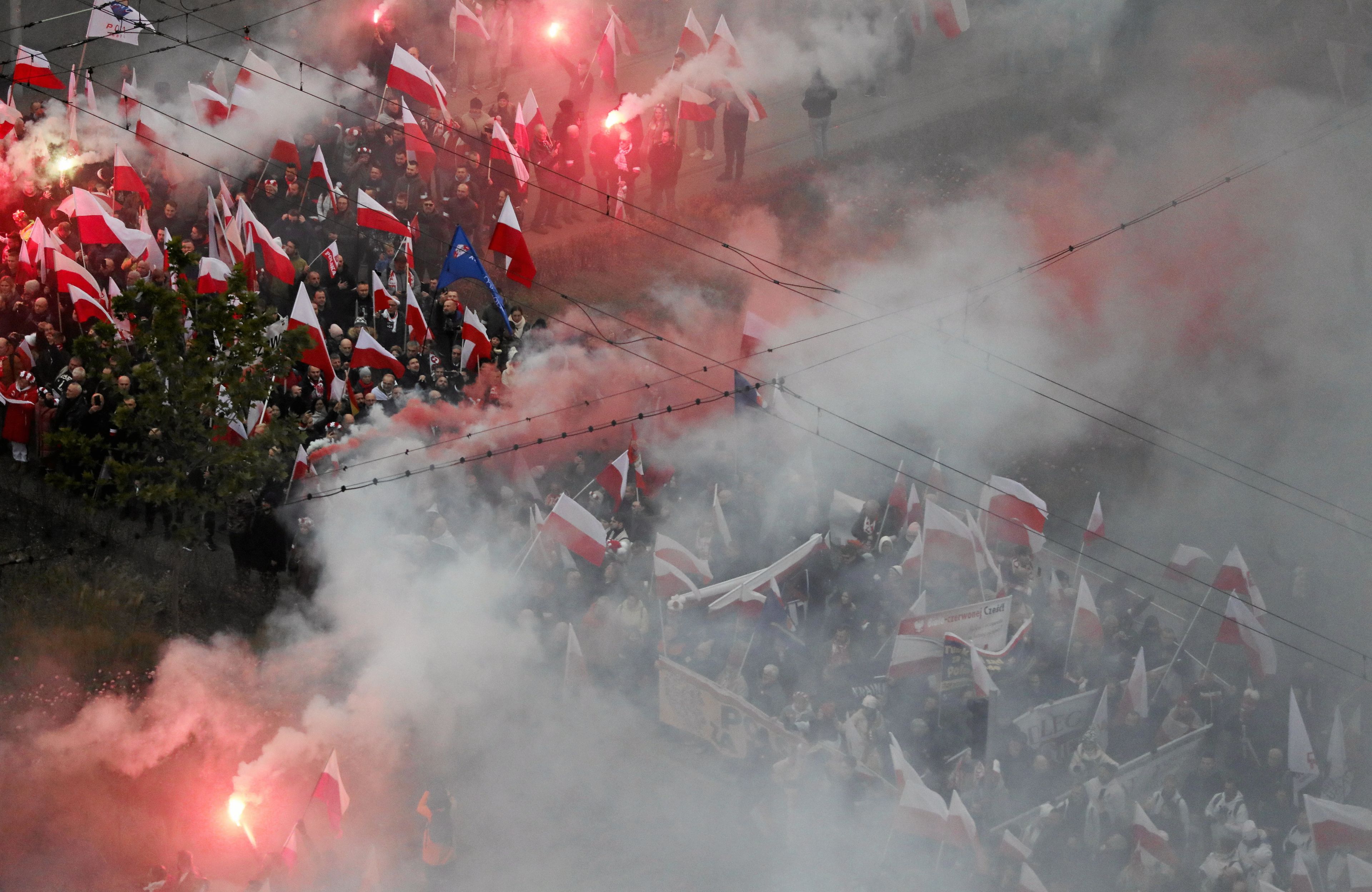 Marsz Niepodleglosci w Warszawie