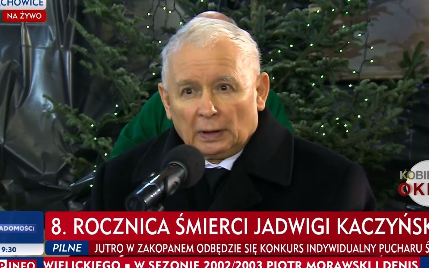 Grafika do artykułu Apokalipsa wg Kaczyńskiego: lider obozu władzy ustanowił w kościele religię PiS [SŁOWO W SŁOWO]