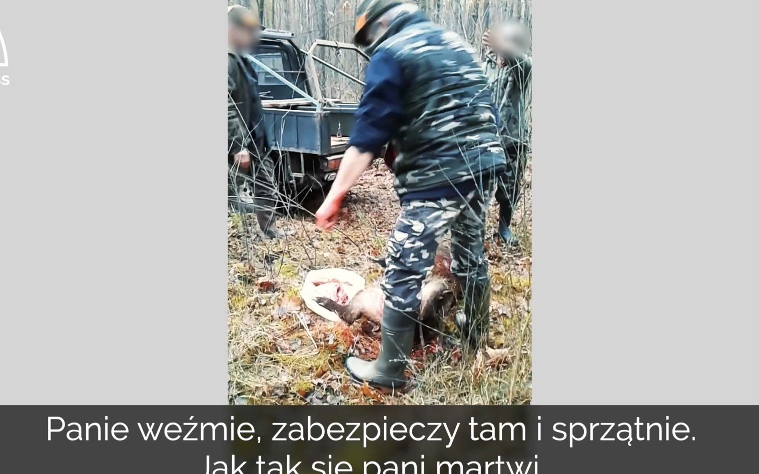 Grafika do artykułu Mokro od krwi – myśliwi złapani na gorącym uczynku