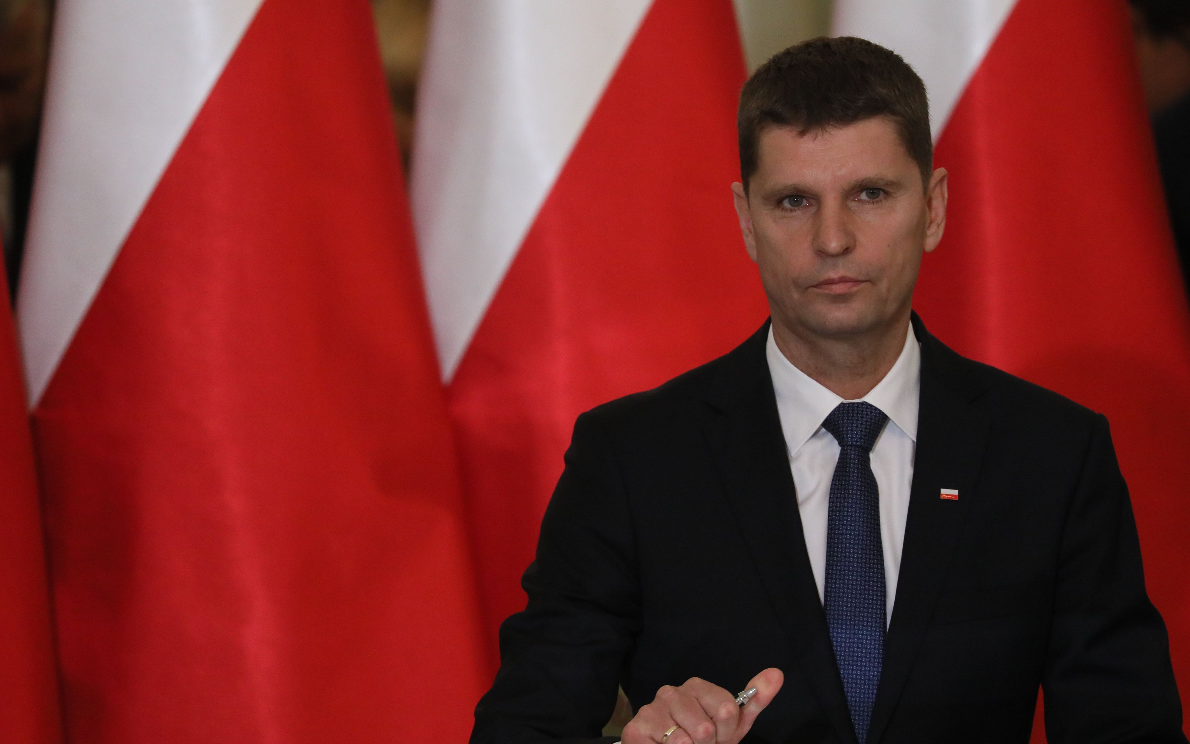 04.06.2019 Warszawa , Palac Prezydencki . Nz nowo powolany minister edukacji narodowej Dariusz Piontkowski . Prezydent  RP Andrzej Duda dokonuje zmian w skladzie Rady Ministrow po wyborach do Parlamentu Europejskiego .
Fot. Slawomir Kaminski / Agencja Gazeta