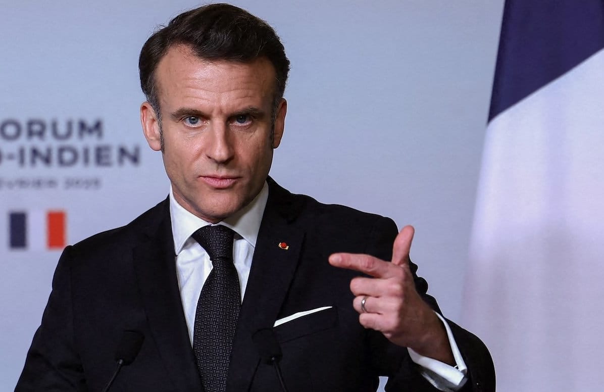 Emmanuel Macron przemawia