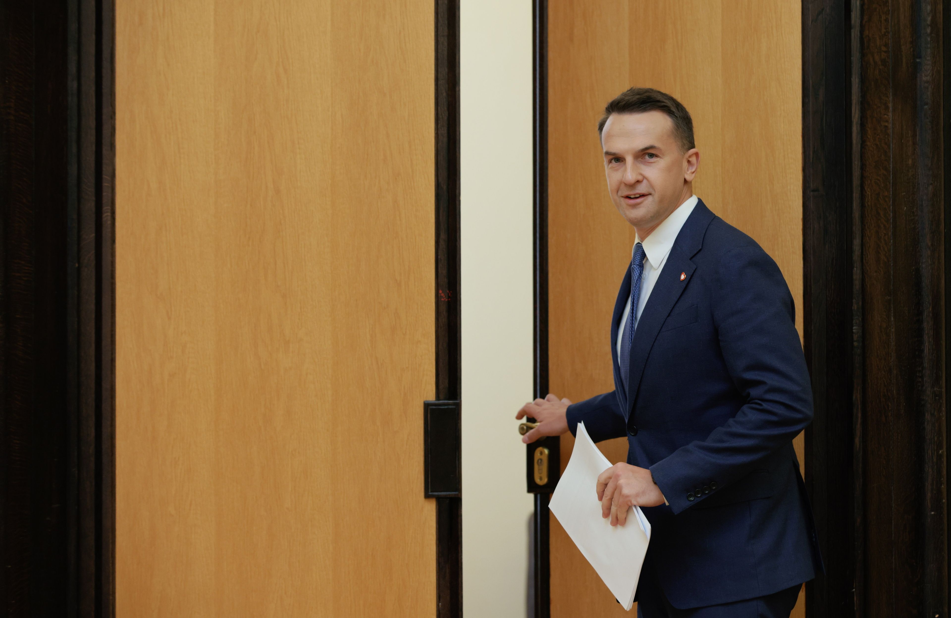 Konferencja prasowa rzecznika rzadu Adama Szlapki