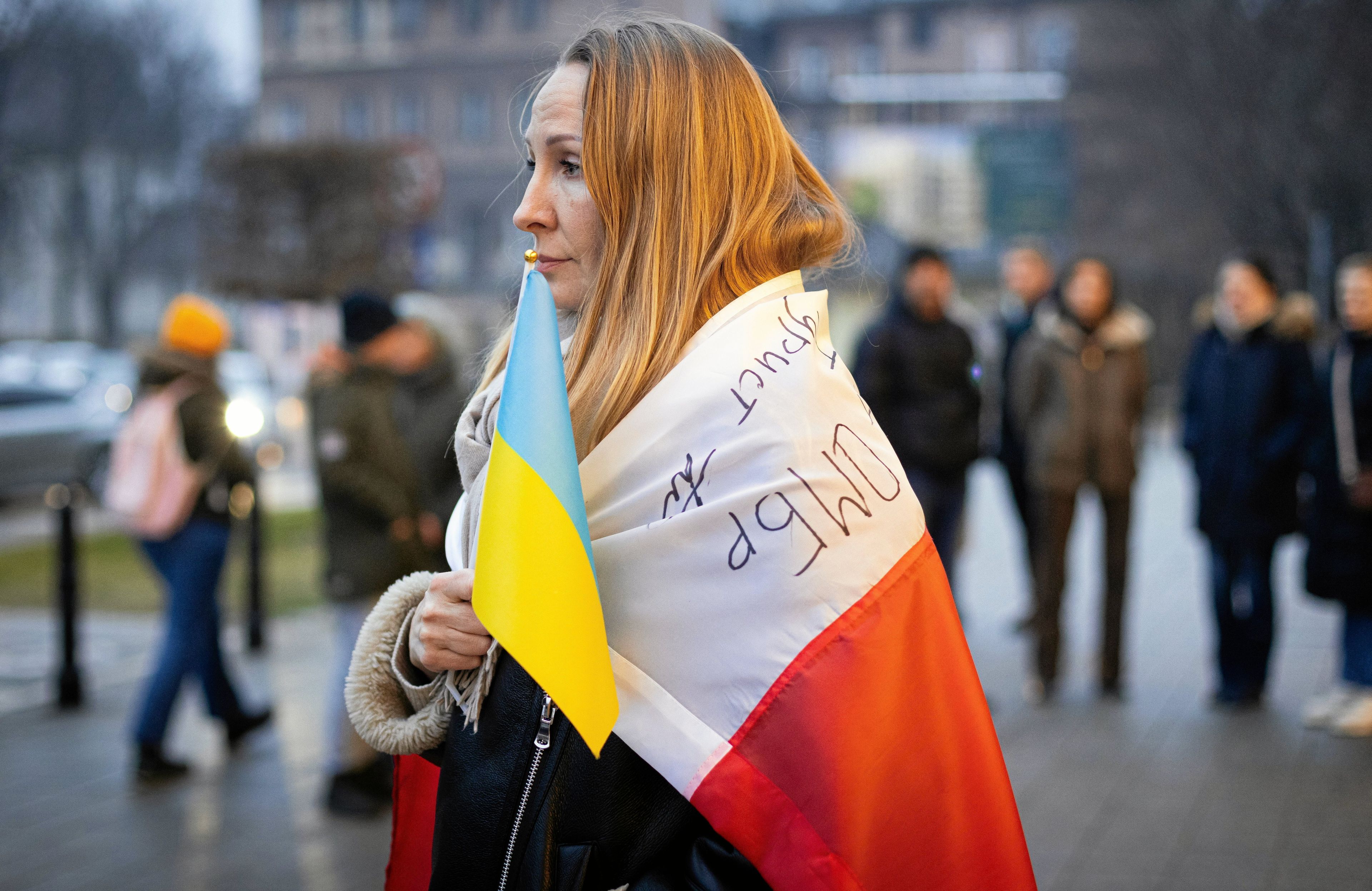 Lubelskie obchody 3 rocznicy wybuchu wojny w Ukrainie