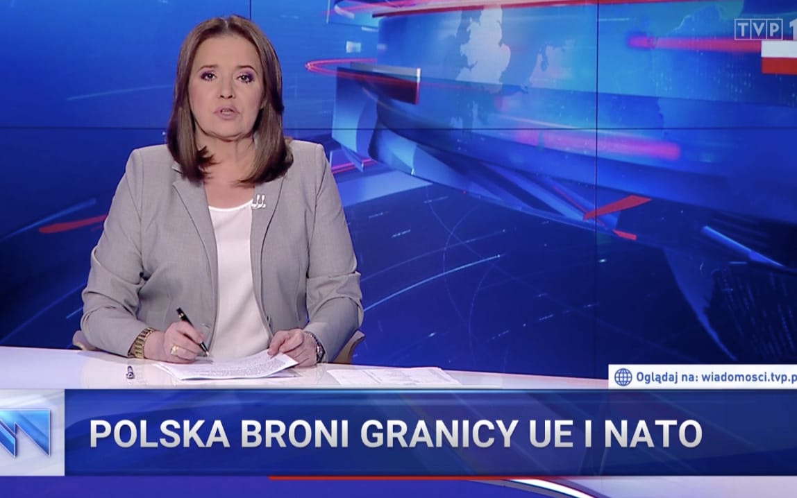 Grafika do artykułu „Wiadomości” na wojnie: wzruszona Holecka mówi o bohaterach. Jak obroniliśmy polską granicę