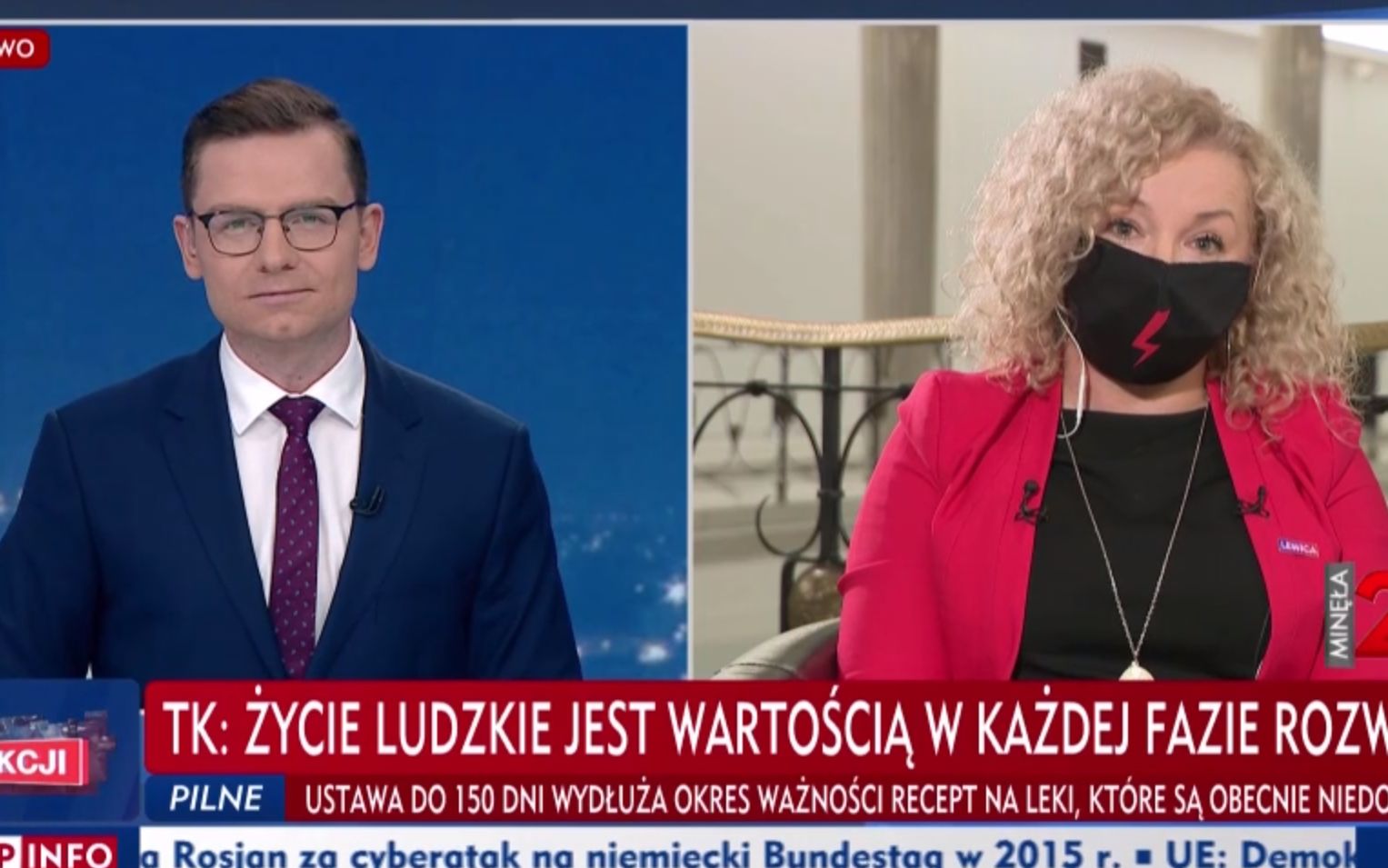 Grafika do artykułu Posłanka Lewicy obiecała kobietom pomoc w dostępie do aborcji. Na antenie TVP