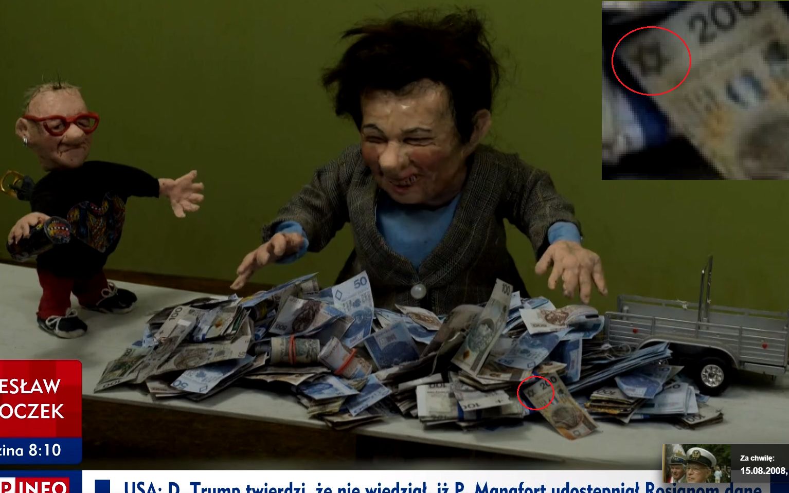 Grafika do artykułu "Plastusie" do dymisji. TVP się kaja za Owsiaka z gwiazdą Dawida, ale poszło o Lecha Kaczyńskiego