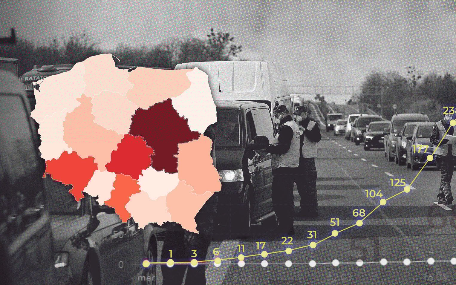 Grafika do artykułu Polska > 500 zakażeń, świat > 300 tys. We Włoszech śmierć co dwie minuty [raport, mapy, wykresy]