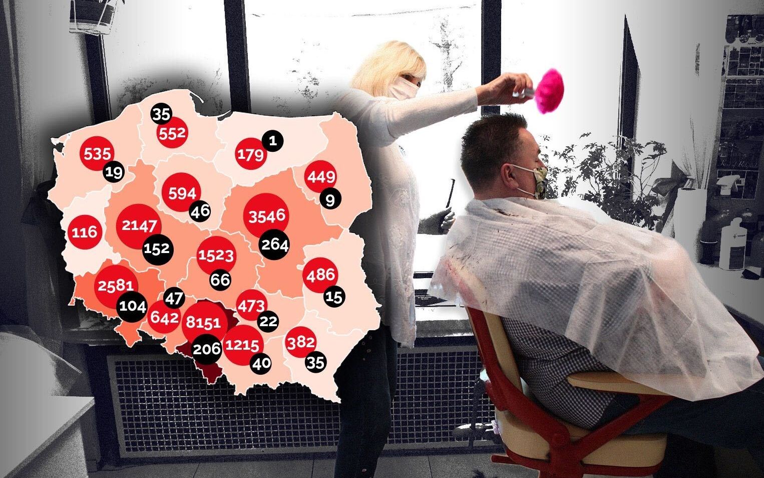 Grafika do artykułu Polska: pierwszy dzień bez masek i wzrost zakażeń. Świat: 6 mln przypadków [WYKRESY, FAKTY]