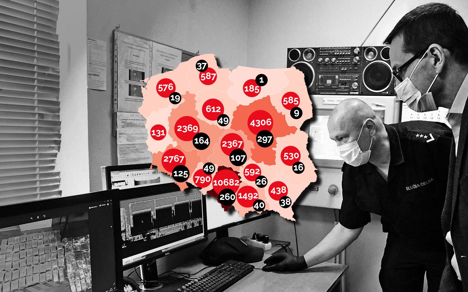 Grafika do artykułu Polska otwiera granice. Na Mazowszu coraz więcej aktywnych przypadków [WYKRESY, LICZBY]