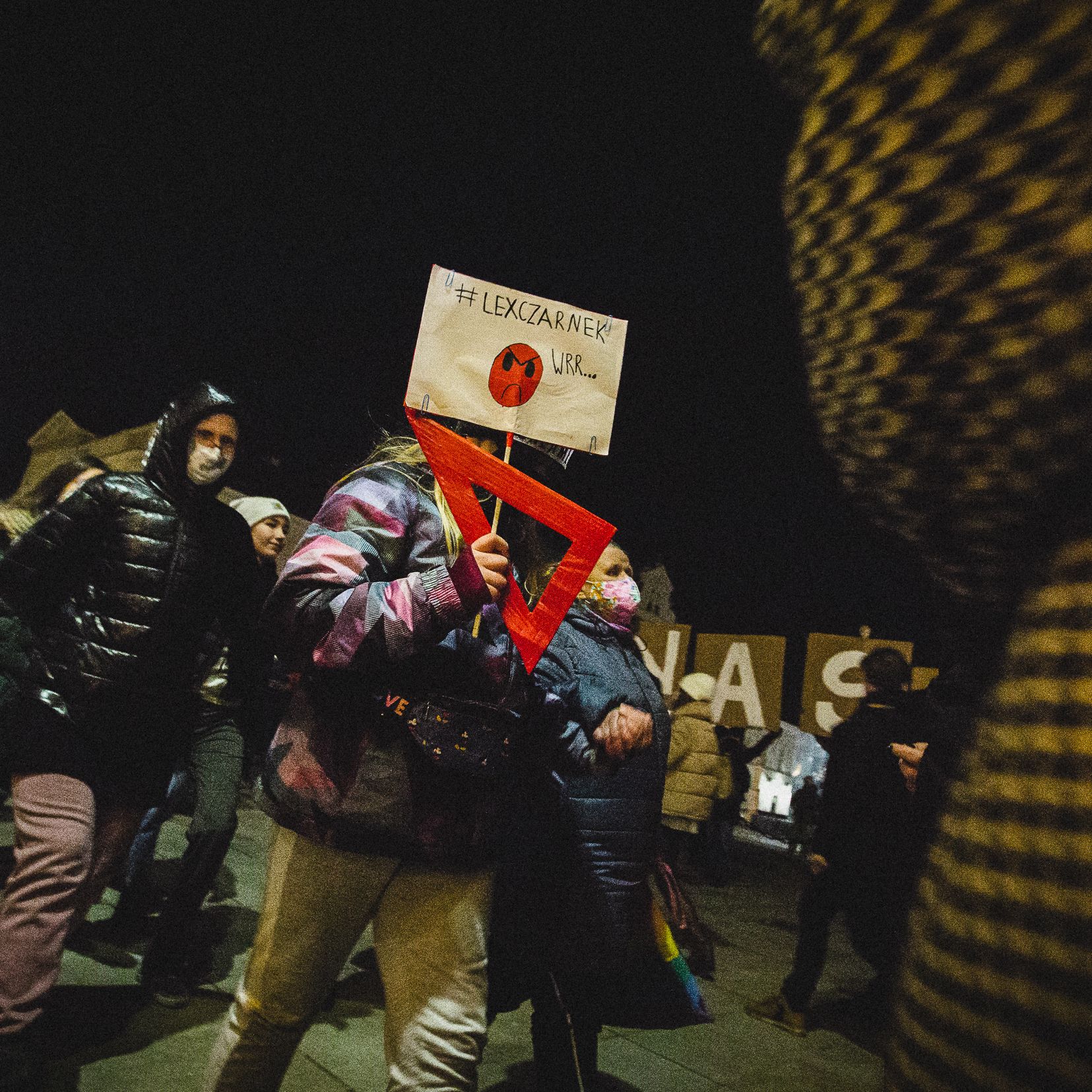 Warszawa, 13.02.2022. Wolna Szkoła: „Chcemy weta”. Polonez protestu pod Pałacem Prezydenckim