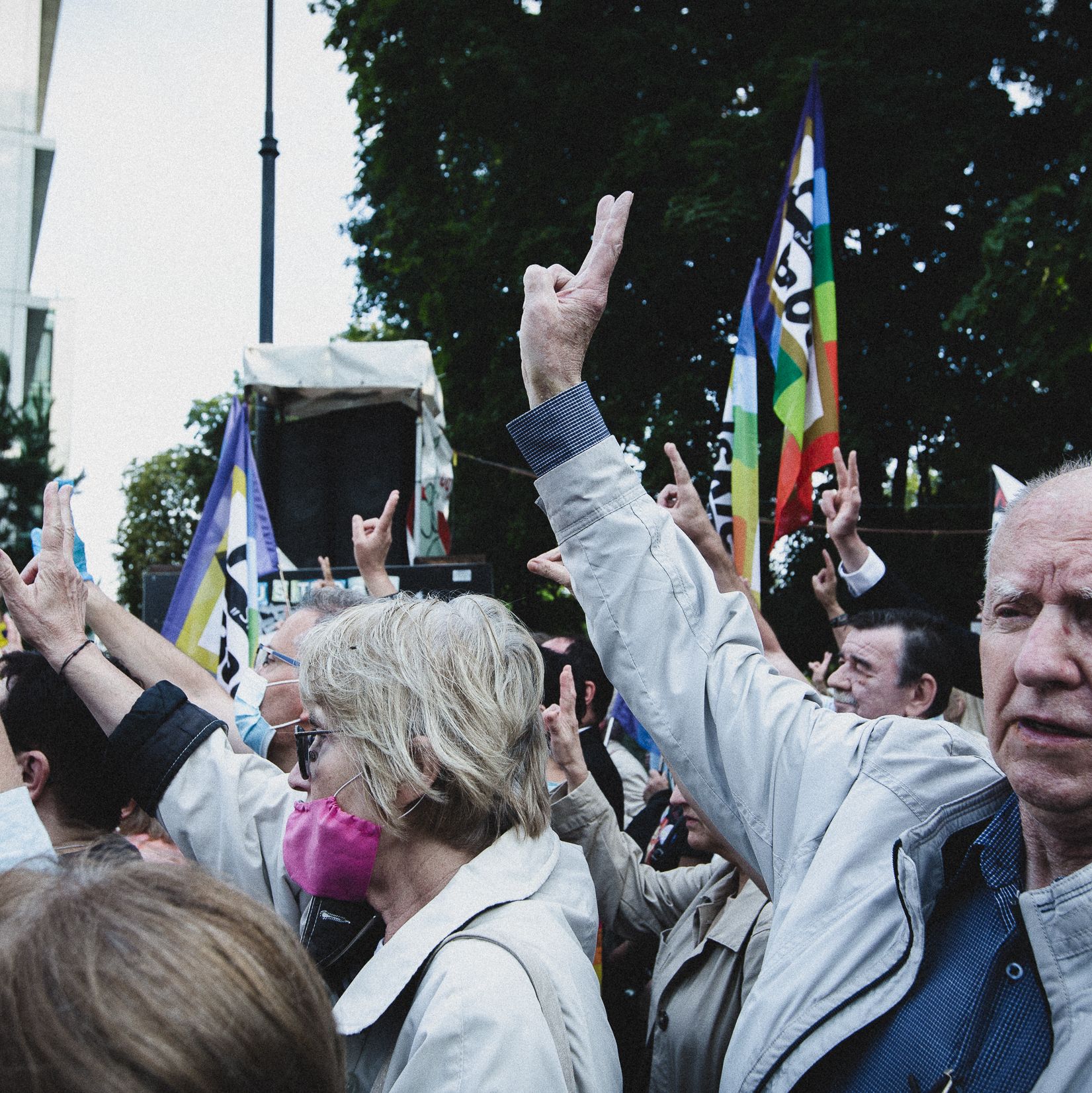 Warszawa, 10.08.2021. Protest przeciw lex TVN pod Sejmem