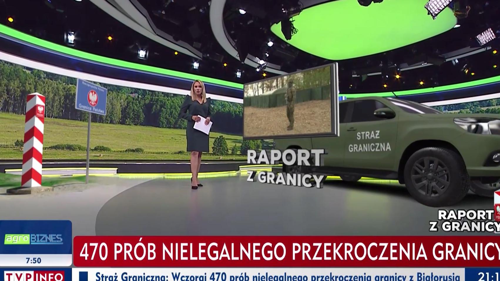 Raport z Granicy - studio telewizyjne TVP Info