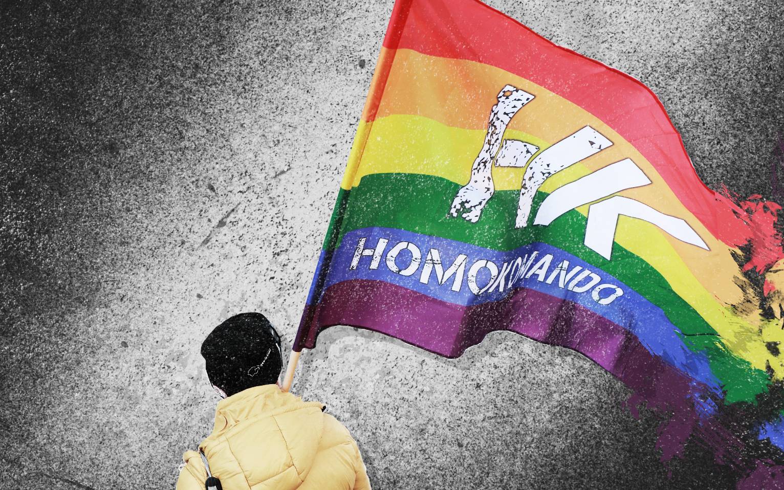 Grafika do artykułu Banda homofobów zaatakowała oddział Homokomando. „Nie damy się zastraszyć. Będziemy dalej trenować"