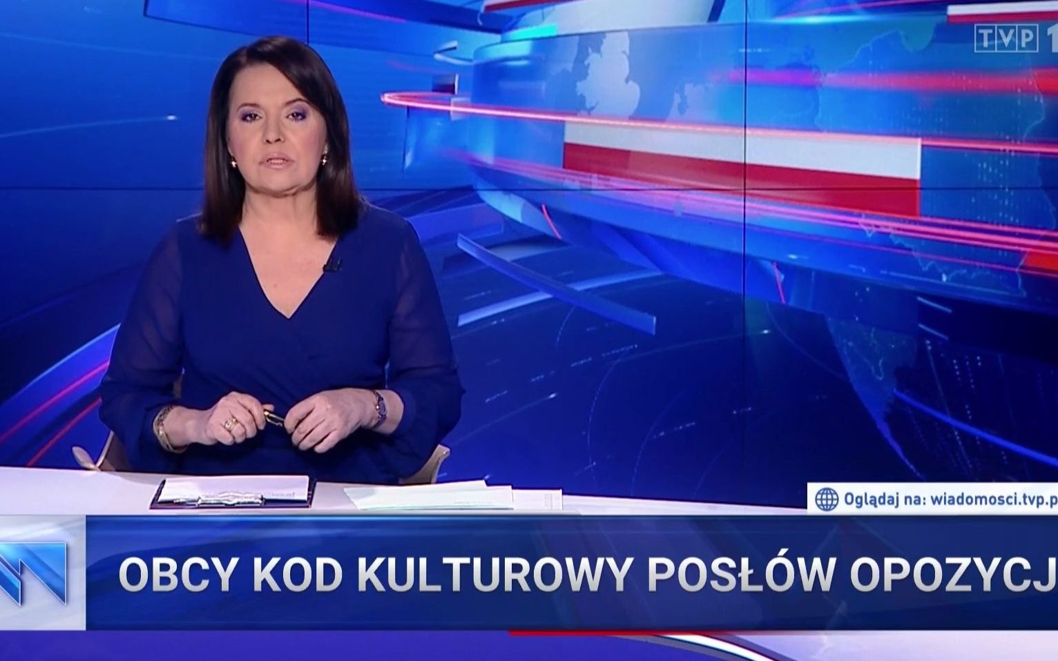 Grafika do artykułu O chamskiej hołocie w TVP. Na pomoc Kaczyńskiemu w "Wiadomościach" czas pobiegł do tyłu