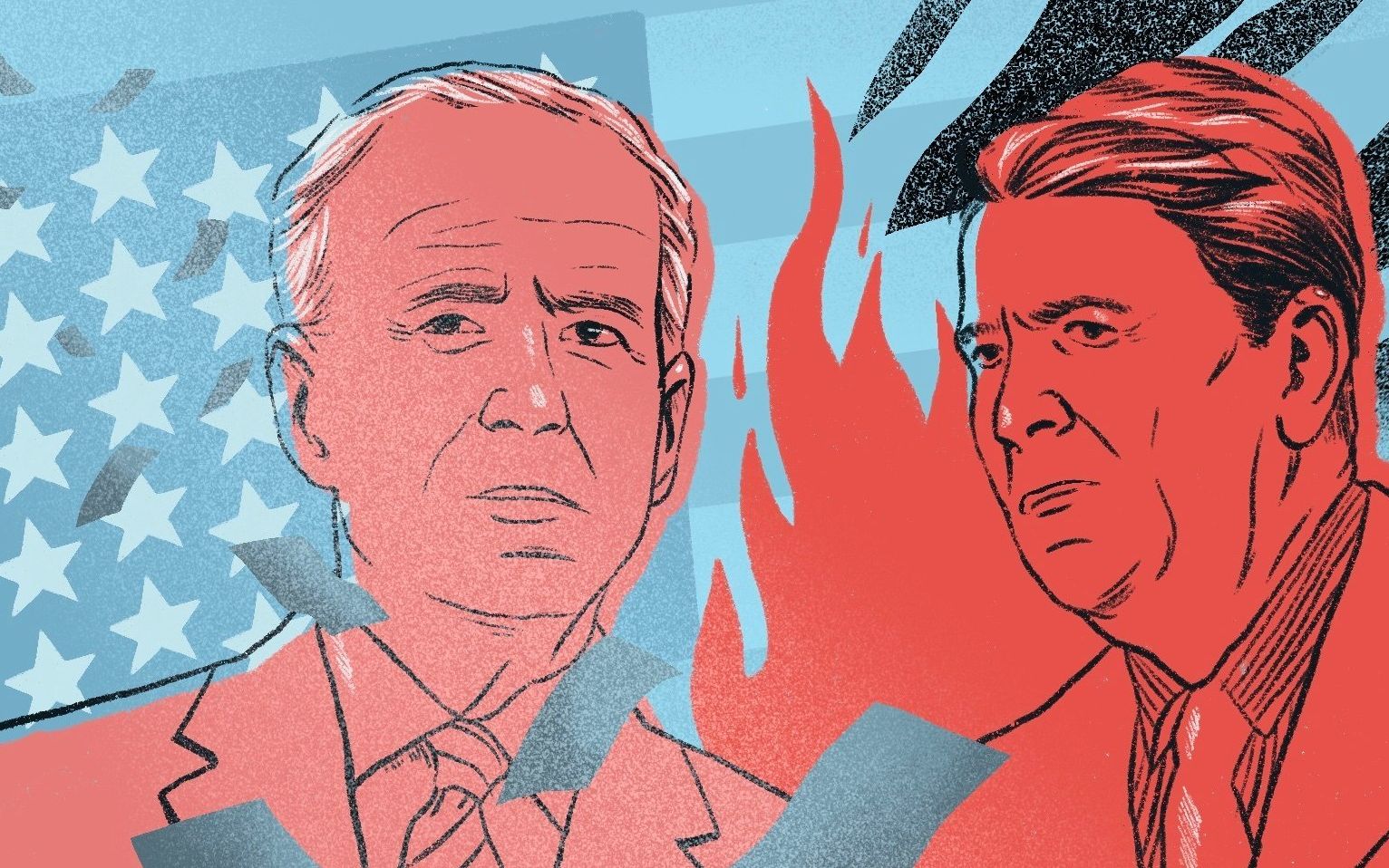 Grafika do artykułu Ronald Reagan umarł po raz drugi. W USA właśnie kończy się epoka neoliberalizmu