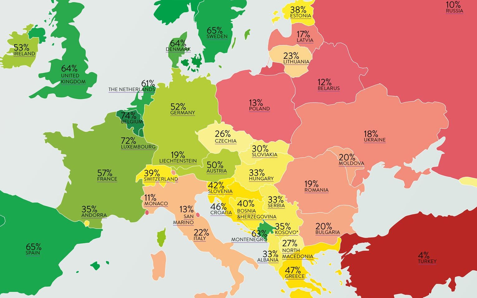 Grafika do artykułu Ślepa na osoby LGBT. Polska drugi rok z rzędu z tytułem pierwszego homofoba UE