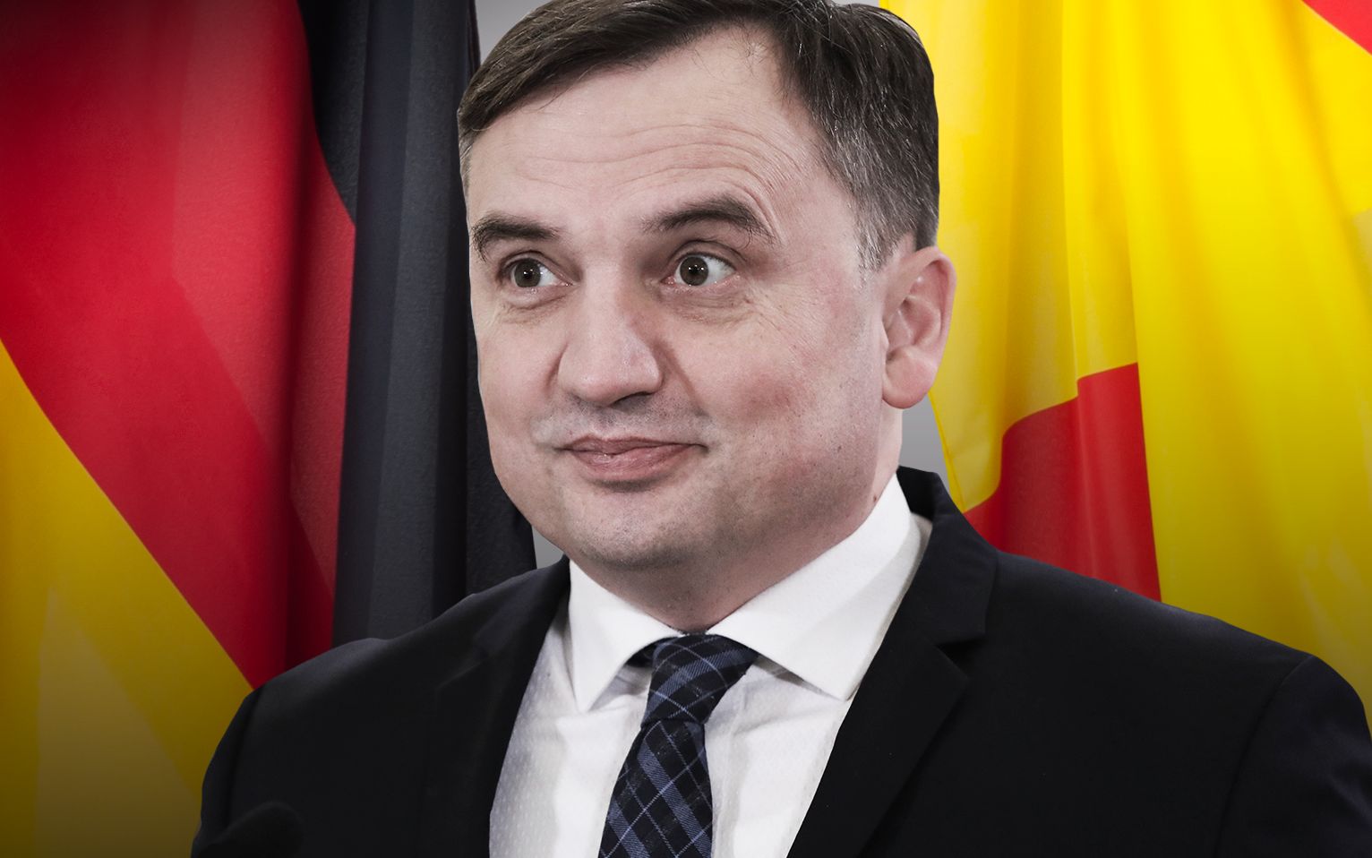 Grafika do artykułu Ziobro broni swoich "reform", porównując Polskę do Hiszpanii i Niemiec. Pokazujemy różnice
