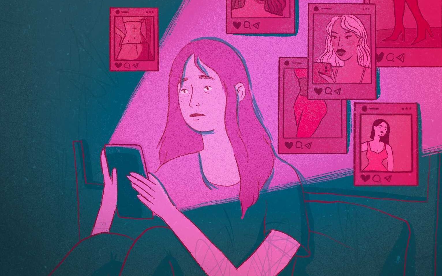 Grafika do artykułu Instagram bez filtra. Aplikacja szkodzi zdrowiu psychicznemu nastolatek - wskazują ujawnione badania