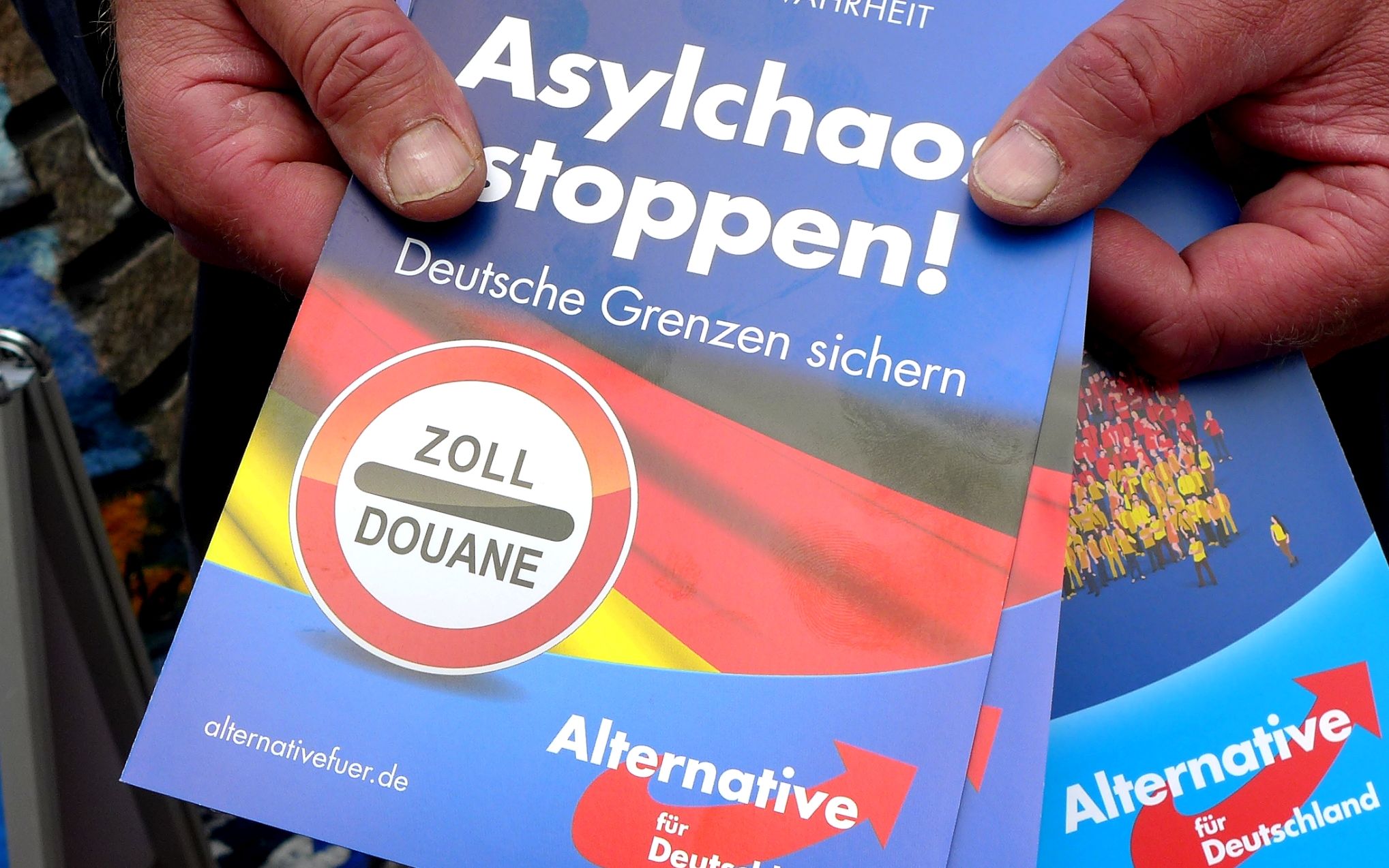 Grafika do artykułu Polscy aktywiści zablokowali zjazd nacjonalistycznej niemieckiej partii AFD w Szczecinie. Skutecznie