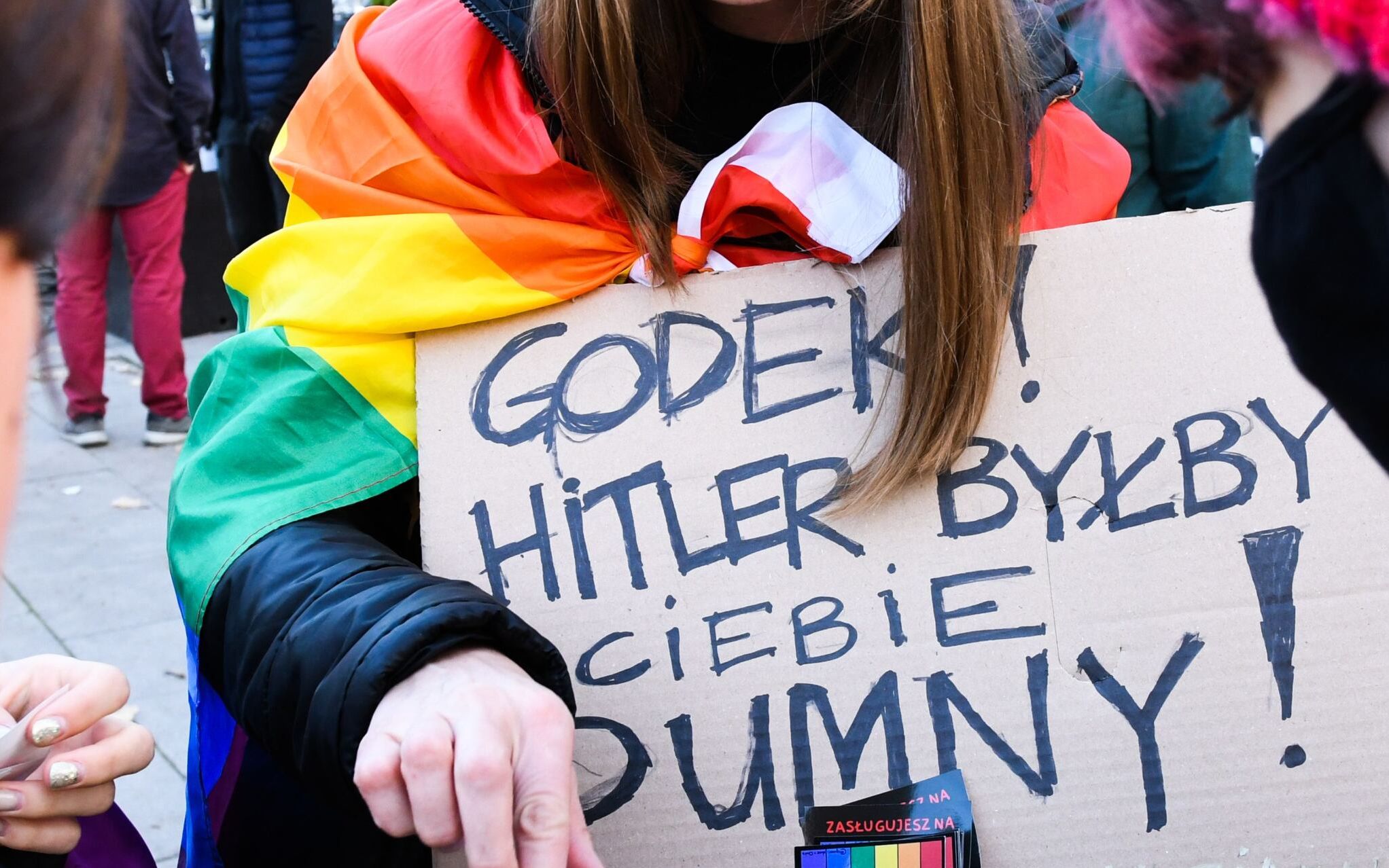 Warszawa, 28.10.2021. Protest przeciw ustawie StopLGBT Kai Godek